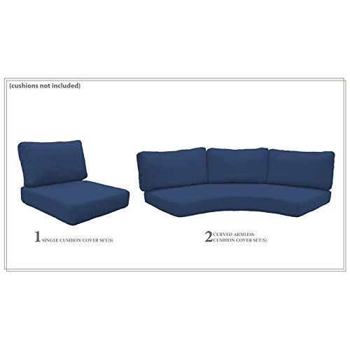 TK Classics Navy Blue Sofa Cover Set for FLORENCE-06h (Cushions Not Included) - Perfect for Living Room Furniture Protection & Style Upgrade