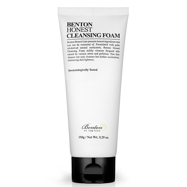 Benton Honest Cleansing Foam - Gentle Korean Face Wash for Acne-Prone & Sensitive Skin | Daily Deep Cleansing & Moisturizing | Perfect for Morning & Night Skincare Routine