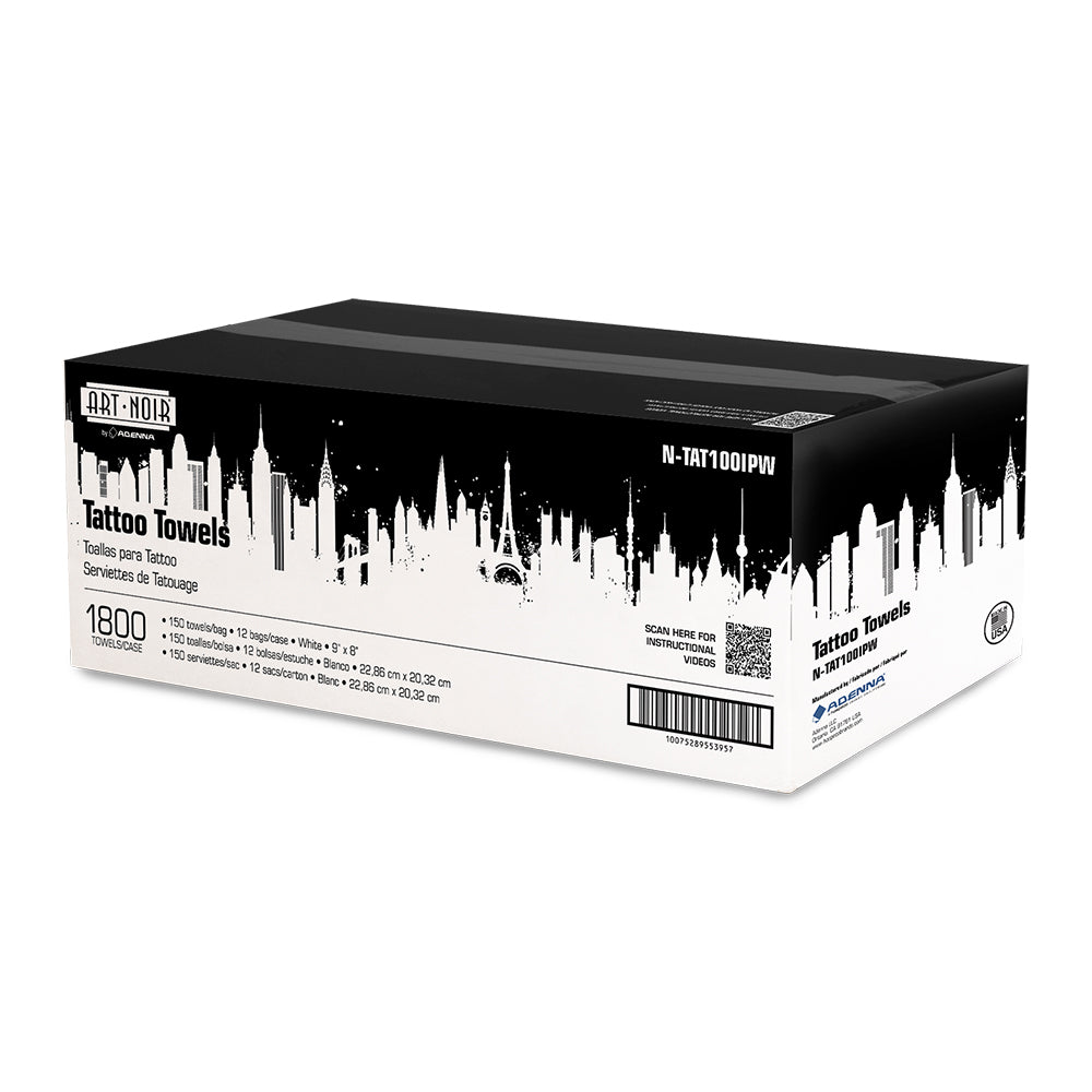 Art Noir Regular Tattoo Towels - Professional Ink Absorbent Tattoo Aftercare Towels for Artists & Clients - Perfect for Tattoo Shops, Aftercare & Healing Process