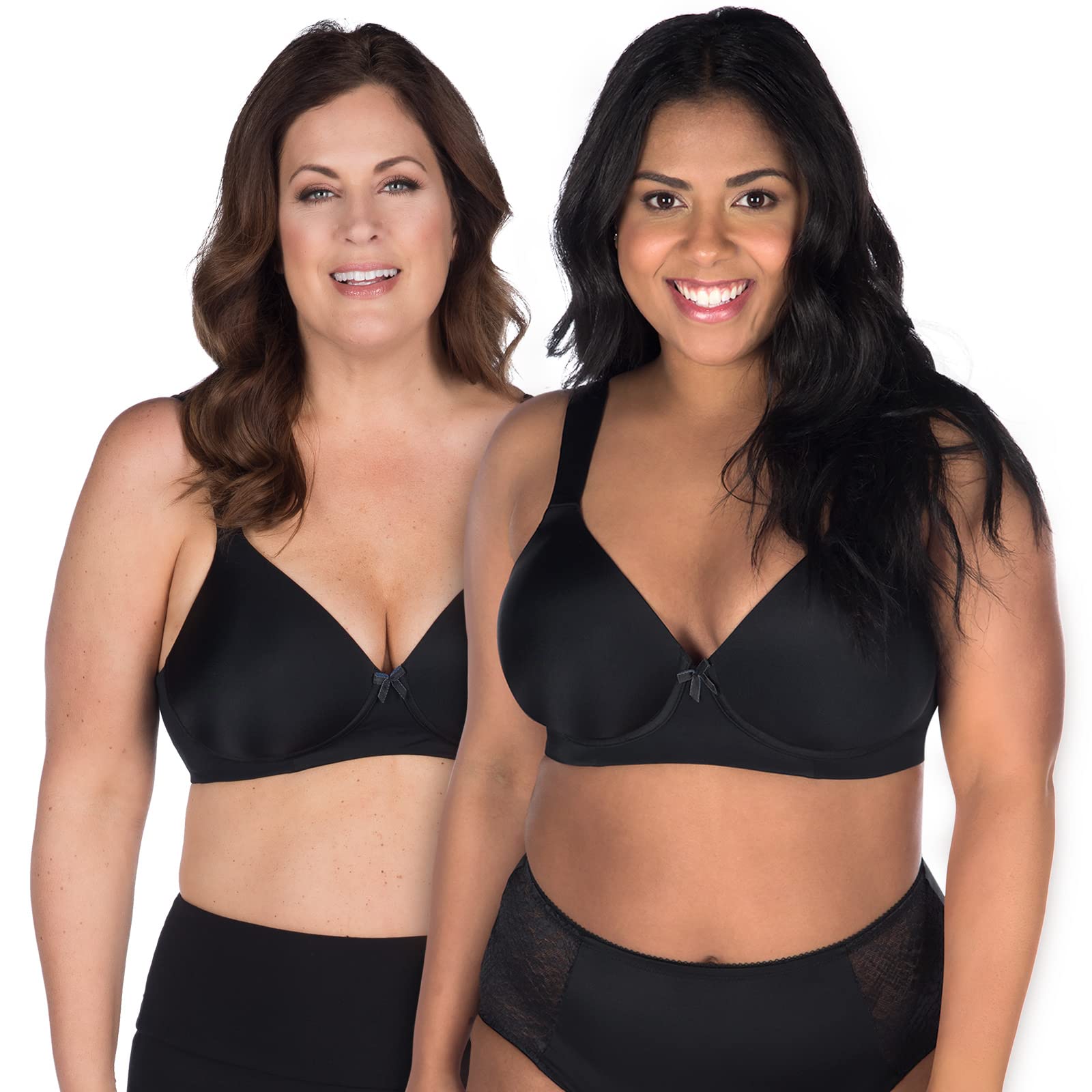 LEADING LADY The Brigitte Classic T-Shirt Underwire Bra - Padded Bras for Women - Plus Size Comfortable Underwire Bra - Perfect for Everyday Wear & Work