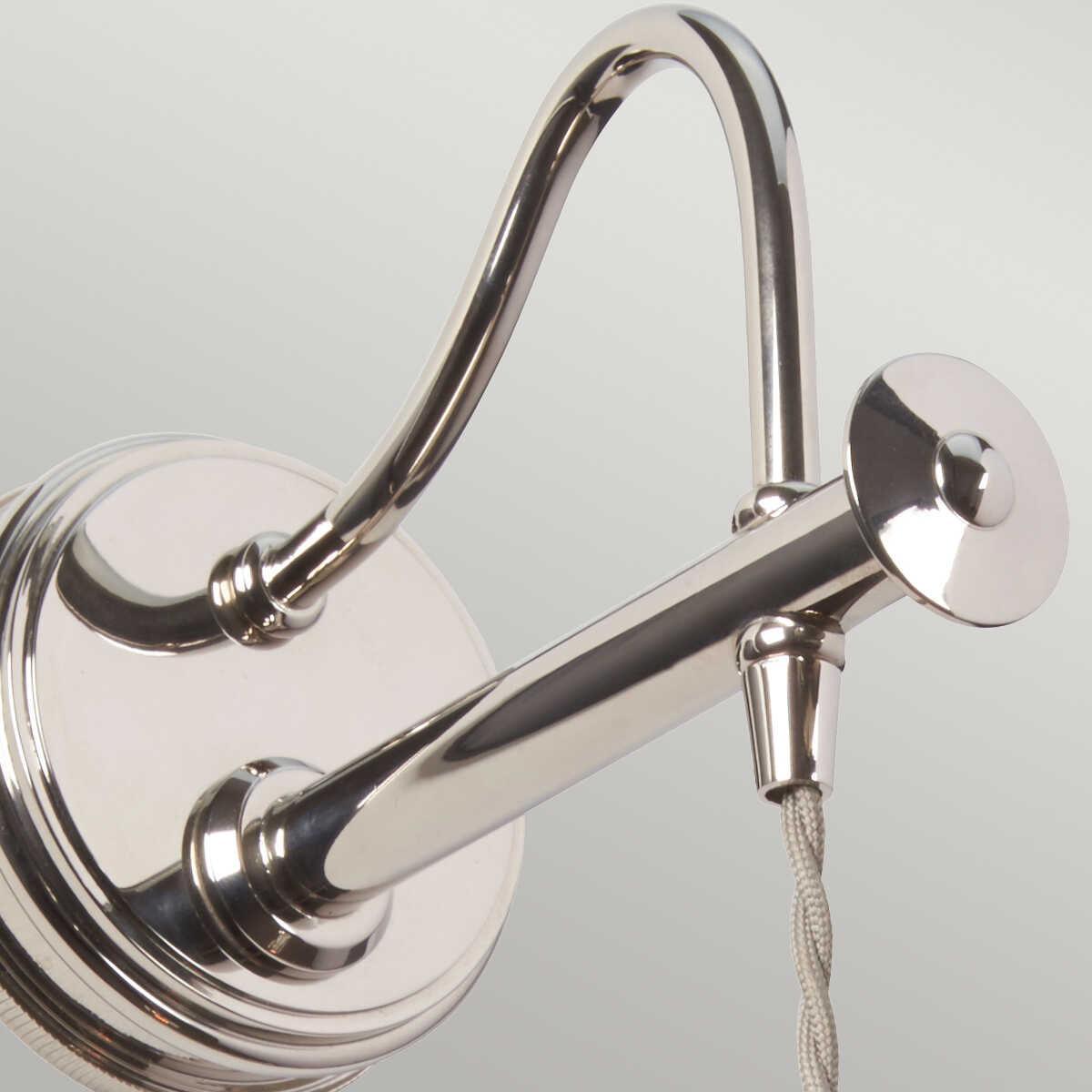 Elstead Lighting 1-Light Polished Nickel Wall Sconce - Modern Bathroom Vanity Light for Bedroom, Hallway & Entryway