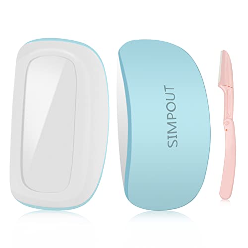 Simpout Magic Hair Remover - Painless Crystal Hair Eraser for Women & Men, Exfoliating Hair Removal Tool for Arms, Legs & Back (Blue) | Smooth Skin at Home & On-The-Go