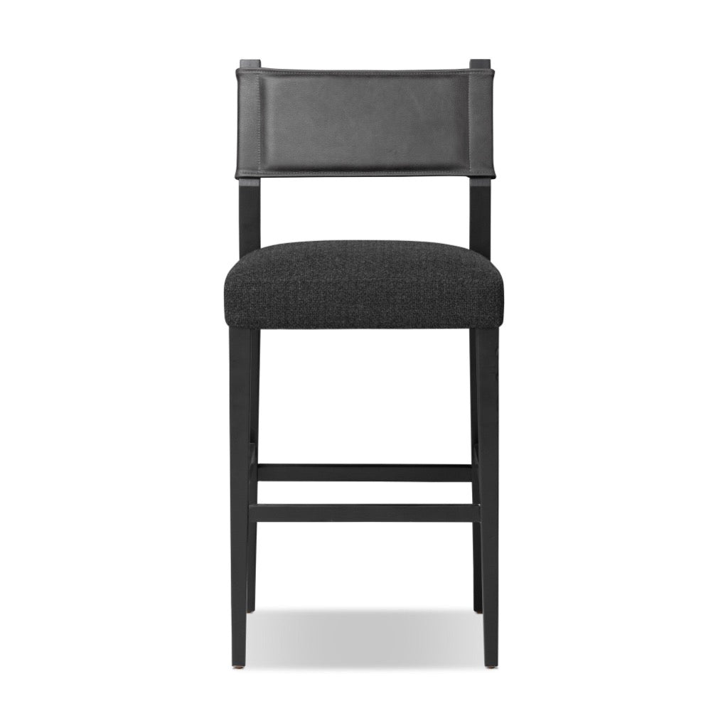 Gibson Black Ferris Stool - Adjustable Height Bar Stool for Kitchen, Dining, and Home Decor - Modern Industrial Style Seating