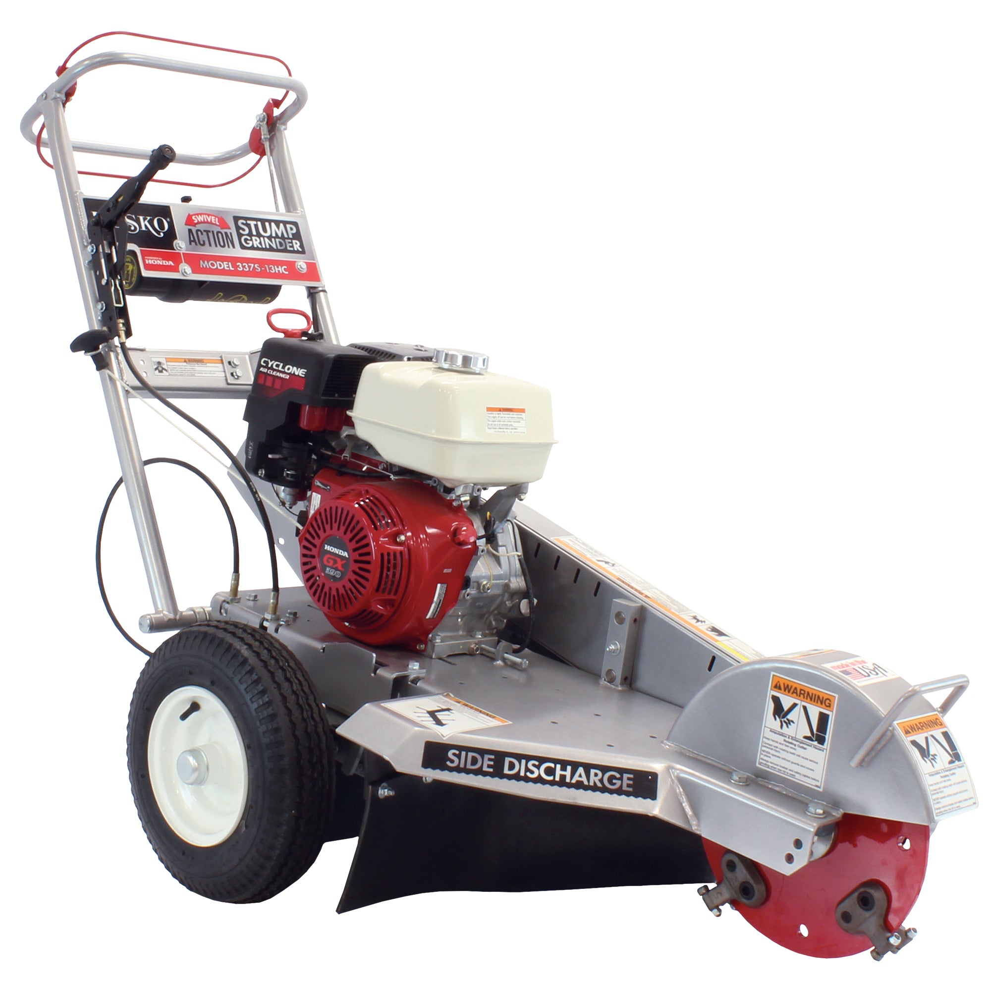 Dosko 337S 13HC Stump Grinder with Swivel & Honda GX390 Engine - 13 HP Gas Powered, 14 x 3/8 Cutter, Direct Drive - Perfect for Tree Removal, Landscaping & Yard Maintenance