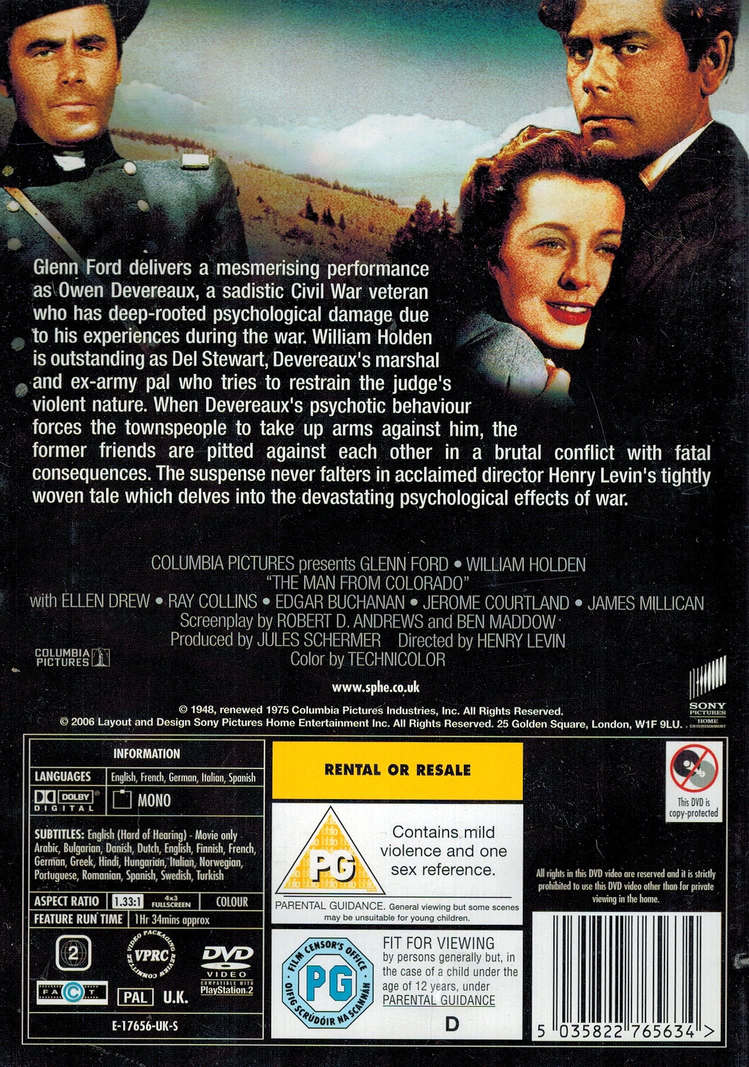 The Man From Colorado (2006) DVD - Classic Western Movie for Home Entertainment & Film Collectors