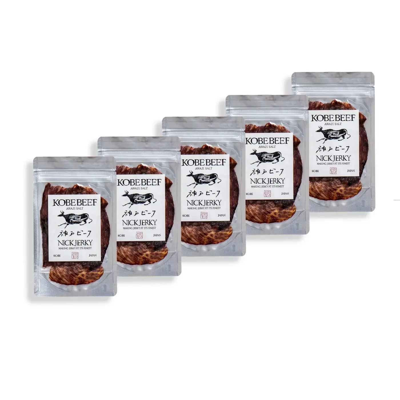 Premium Japanese A5 Wagyu Beef Jerky - Authentic Kobe Style Gourmet Snack (5-Pack) | High Protein Keto & Paleo Friendly | Perfect for Camping, Hiking & Road Trips