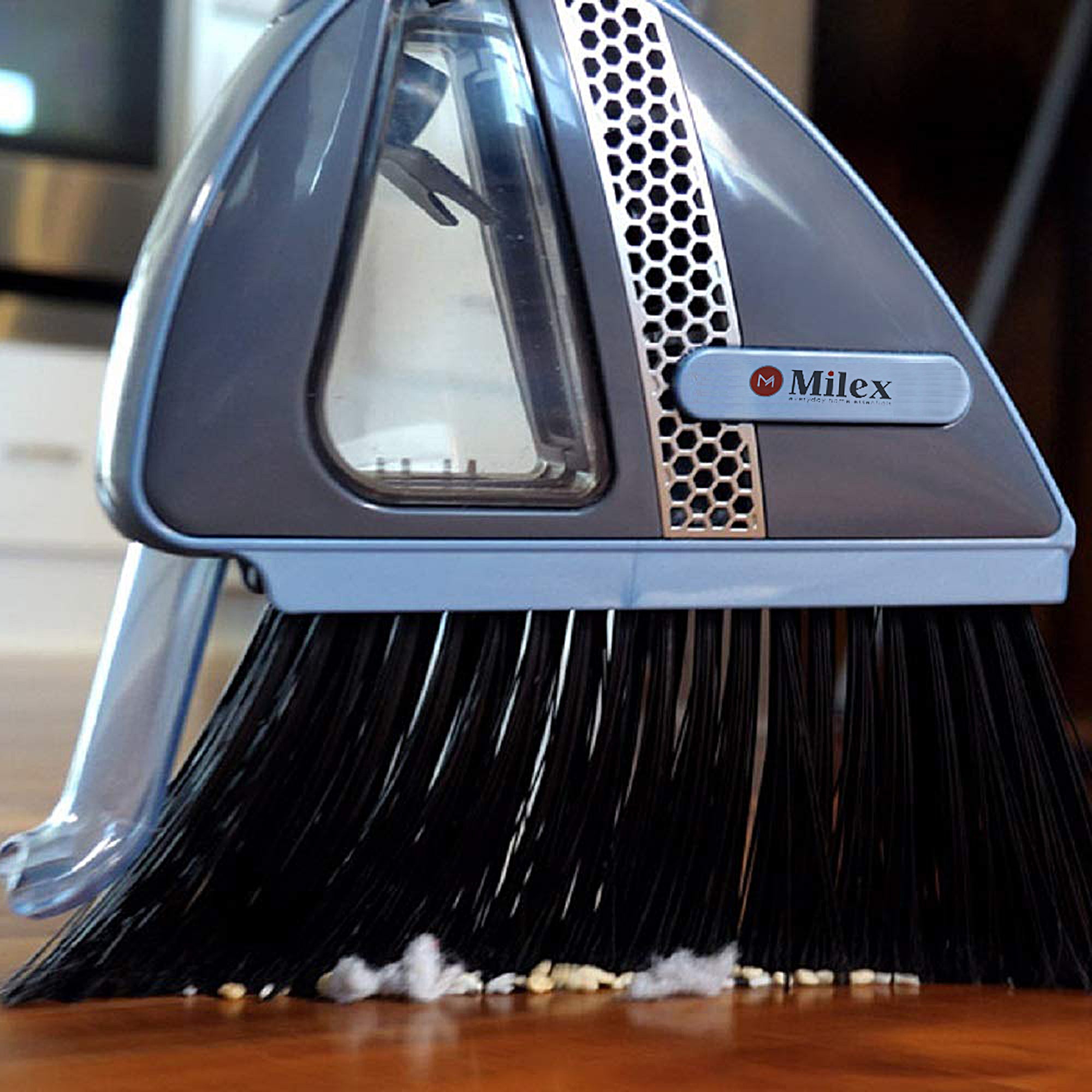 Milex 2-in-1 Electric Sweeper and Vacuum Cleaner - Powerful Cordless Floor Cleaner for Hardwood, Tile & Carpet - Perfect for Home, Office & Pet Hair Removal
