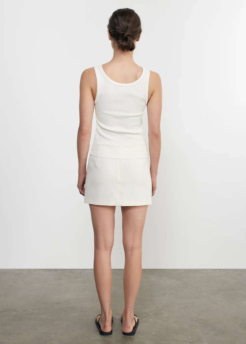 Elegant Cream Crepe City Skirt for Women - Comfortable & Stylish Midi Skirt for Casual Outings, Office Wear & Date Nights