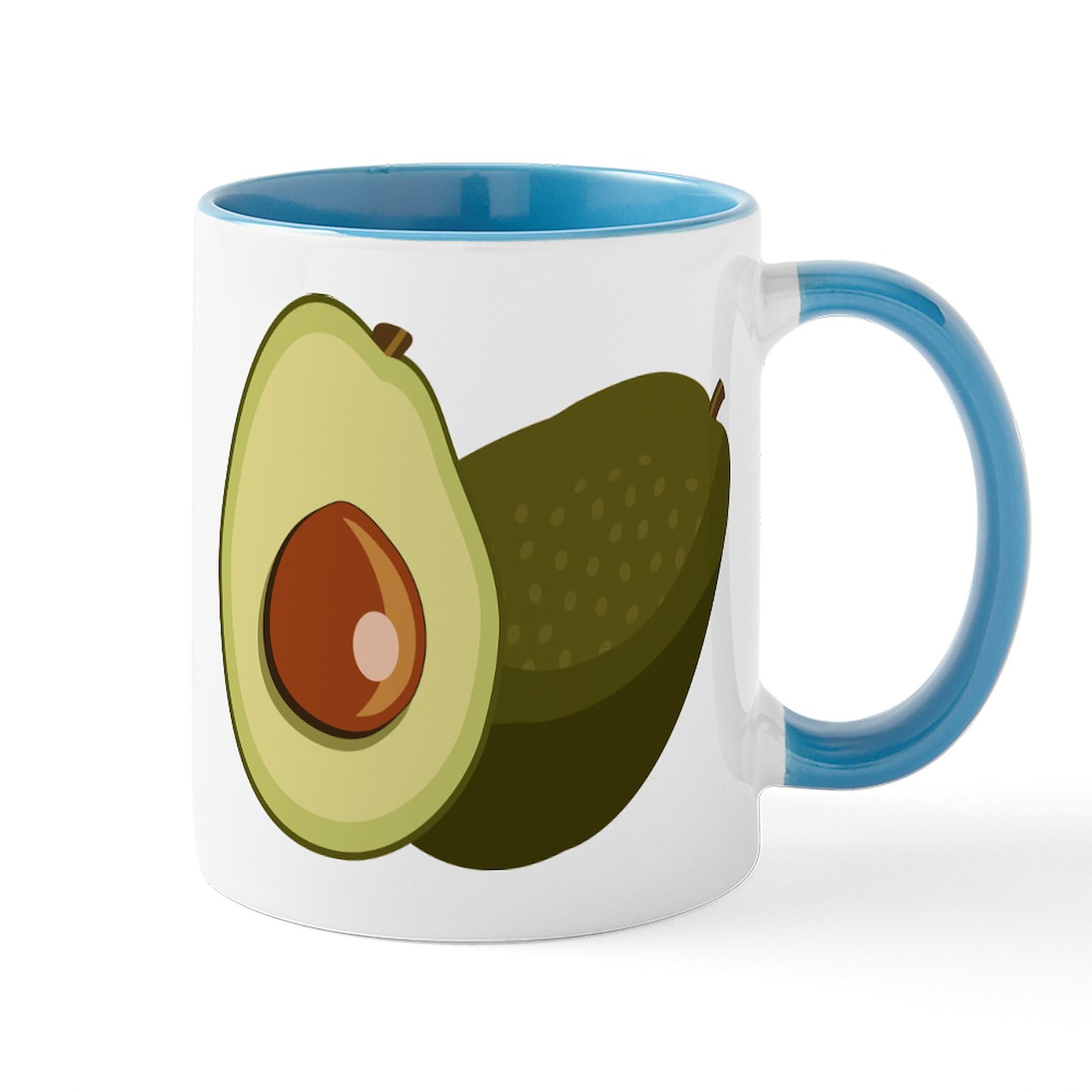 Avocado Shaped Ceramic Coffee Mug 11 oz (325 ml) - Perfect for Tea, Hot Chocolate & Office Use - Funny Gift for Avocado Lovers