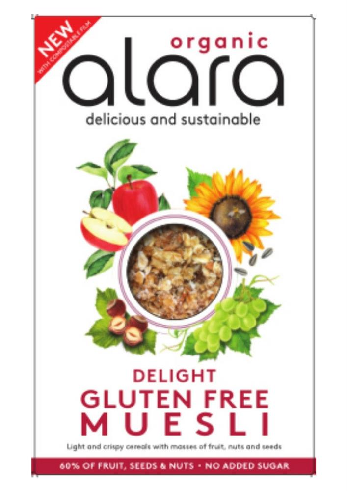 Alara Delight Organic Gluten Free Muesli 250g - Healthy Breakfast Cereal with Nuts & Fruits - Perfect for Vegan, Keto & Paleo Diets - Great for Office Snacks & Morning Smoothie Bowls