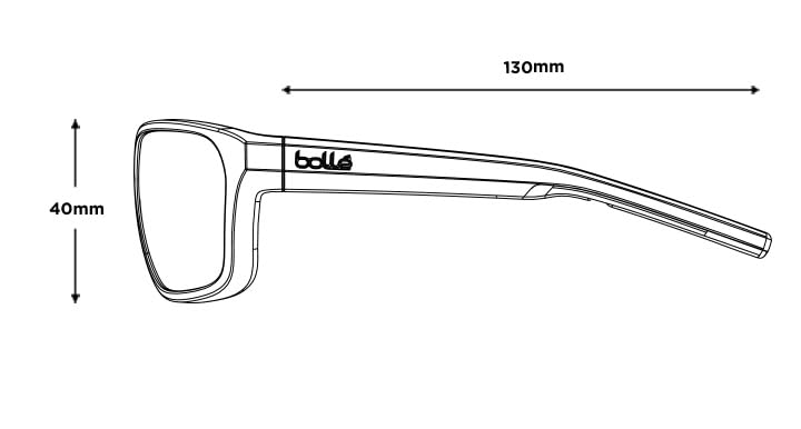 Bollé Strix Polarized Rectangular Sunglasses for Men & Women - Peach Matte Frame, Small Size UV Protection - Perfect for Driving, Running & Outdoor Activities