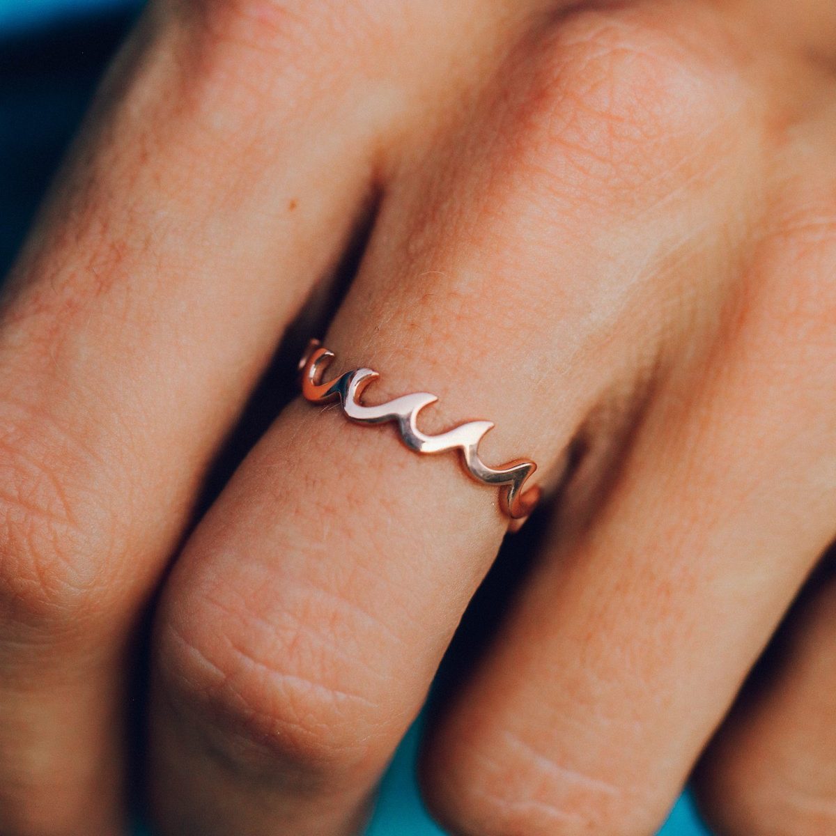 Wave Band Ring Size 8 - Minimalist Silver Stackable Ring for Women - Perfect for Everyday Wear, Layering & Gift Giving