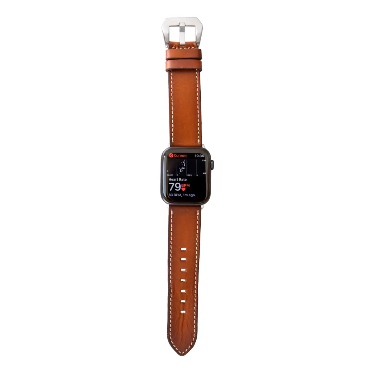 Premium Burnished Tan Leather Apple Watch Band for Men - Compatible with Era Series - Perfect for Business, Casual & Outdoor Activities