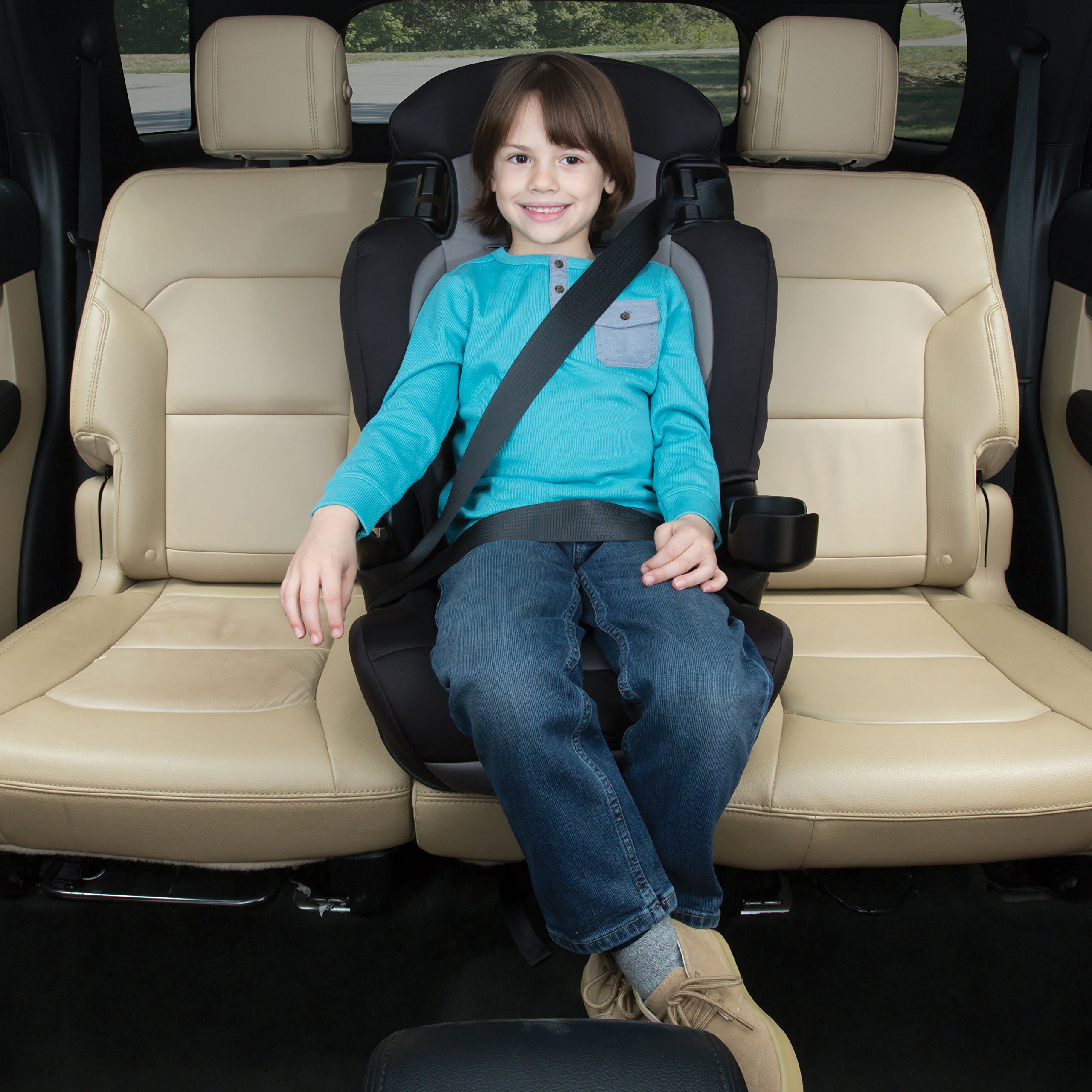 Cosco Finale DX 2-in-1 Booster Car Seat for Toddlers & Kids | High Back & Backless Booster | Safety Tested | Dusk Color | Perfect for Travel & School Carpool