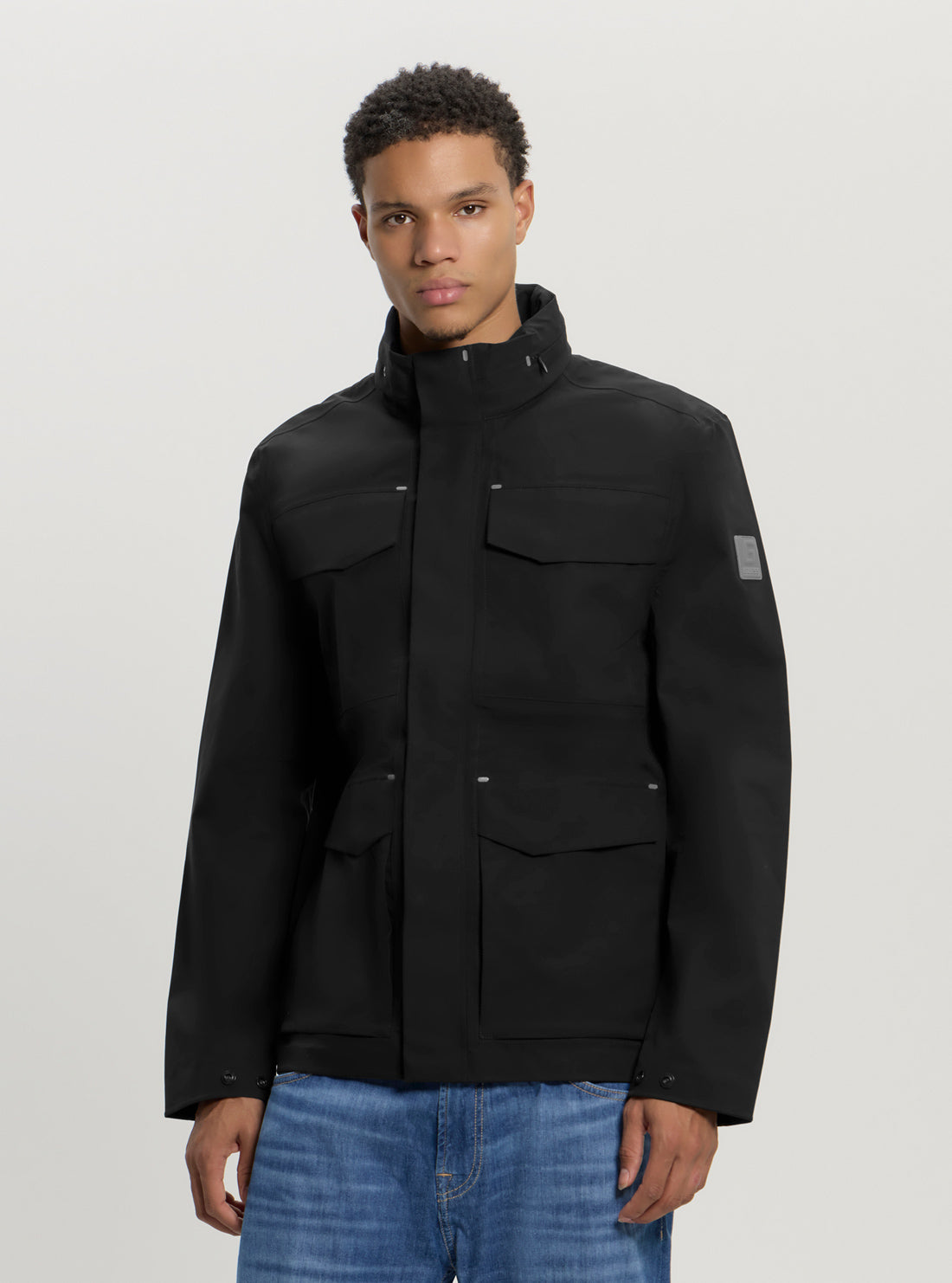 Black Dunwich Jacket - Stylish Waterproof Windbreaker for Men & Women | Perfect for Hiking, Travel & Outdoor Adventures