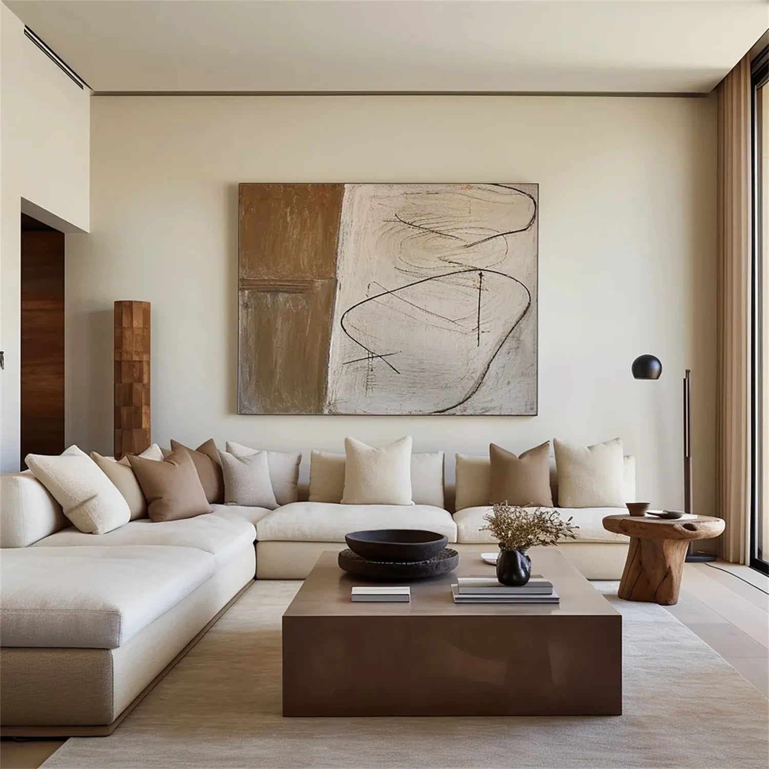 Abstract Painting #AB 177 - Modern Wall Art for Living Room, Bedroom & Office Decor - Handmade Canvas Artwork