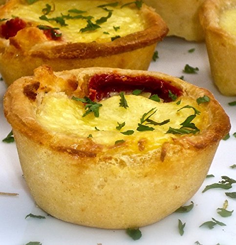 Bulk Goat Cheese Quiche for Events - Gourmet Frozen Appetizers (8 Trays) | Perfect for Catering, Parties & Holiday Gatherings