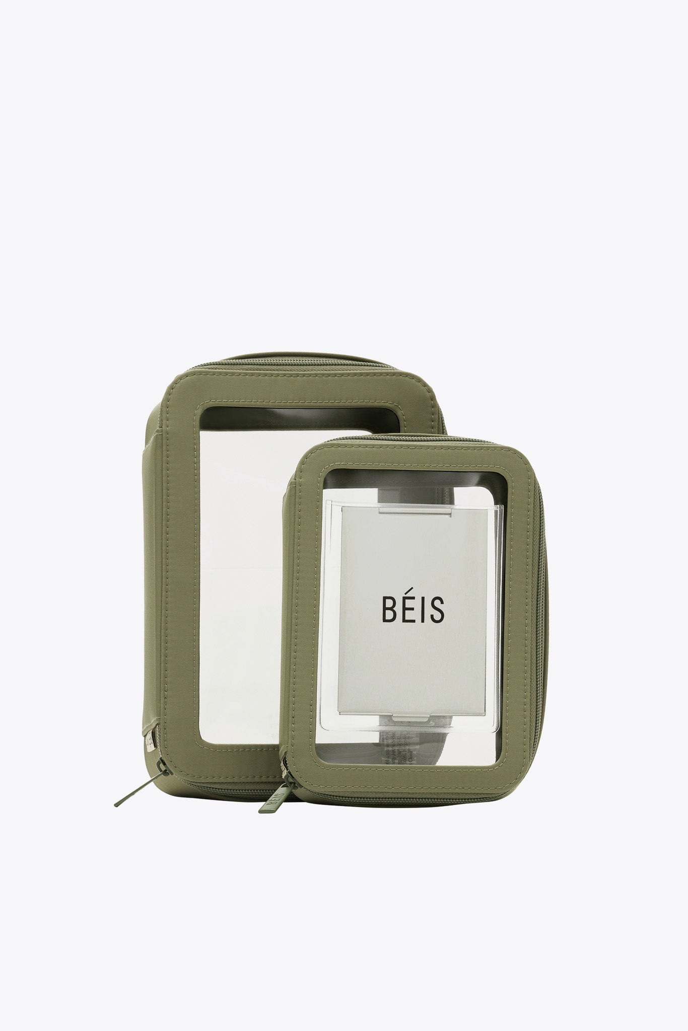 Premium Olive Green Travel Cosmetic Set - TSA Approved Toiletry Bag for Airplane Carry-On, Perfect for Vacation & Business Trips