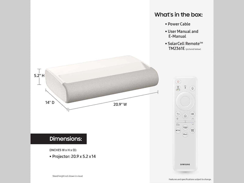 Samsung Class The Premiere 4K UHD Smart Laser Projector - Home Theater, Gaming & Outdoor Movie Nights