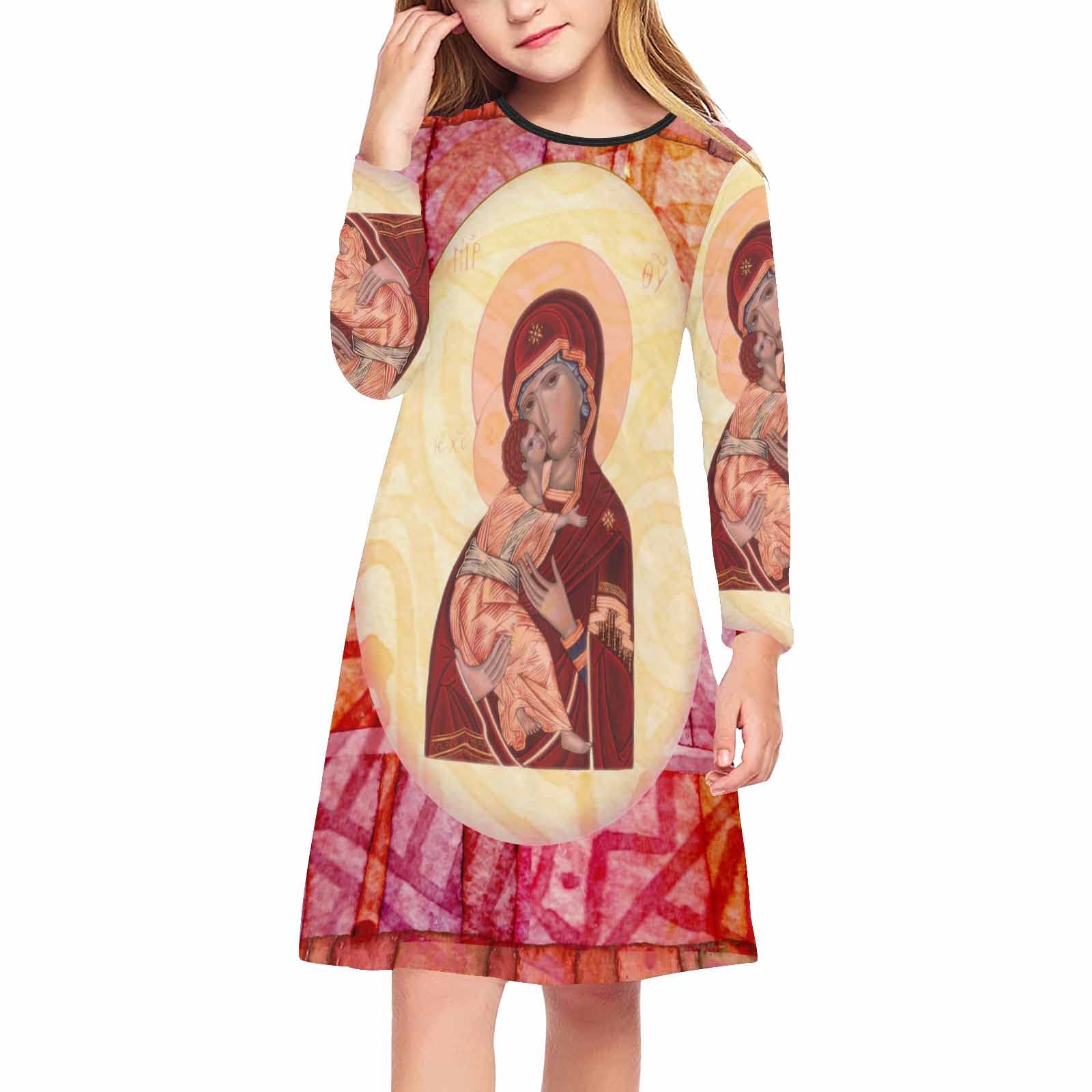 Easter Bunny Rabbit Dress for Girls - Cute Kids Long Sleeve Spring & Fall Holiday Outfit | Perfect for Easter Celebrations, Spring Photoshoots & Holiday Parties