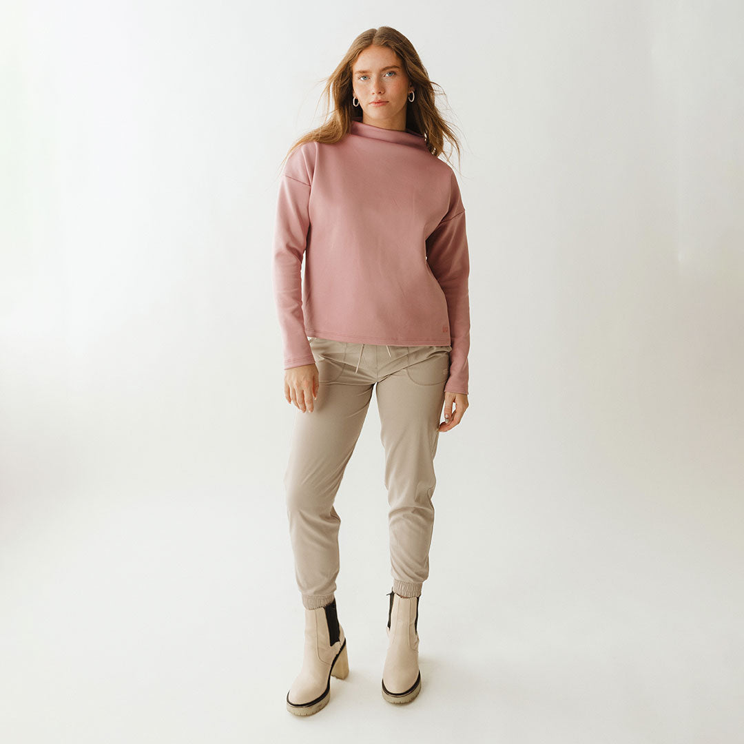 Stylish Mauve Cardiff Pullover Sweater - Cozy & Trendy Women's Knitwear for Fall & Winter | Perfect for Casual Outings & Layering