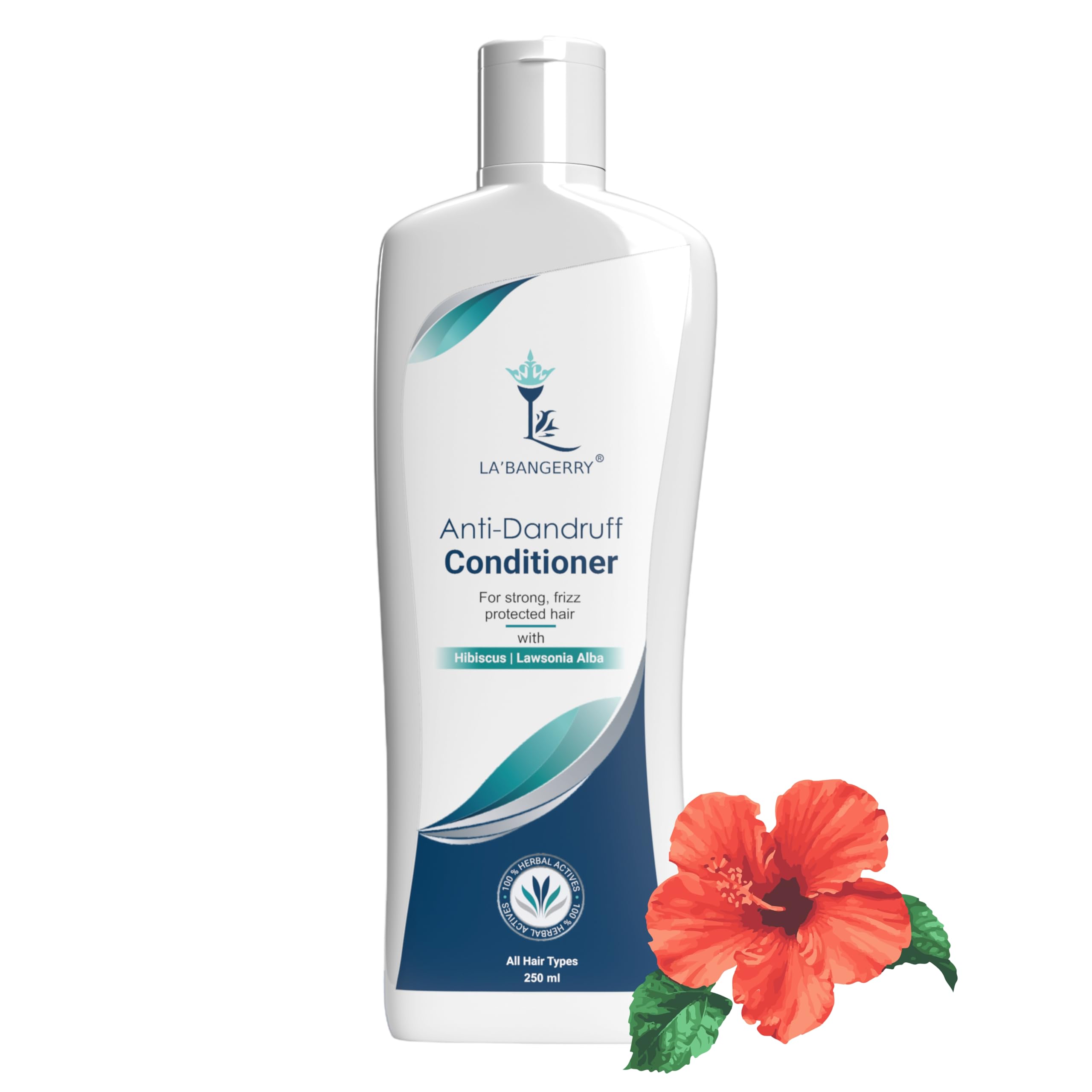 LA'BANGERRY Anti Dandruff Conditioner for Hair Fall Control - Herbal Hair Conditioner for Healthy Scalp & Stronger Hair - All Hair Types - 250ml (Pack of 1) | Perfect for Daily Hair Care & Dandruff Treatment at Home