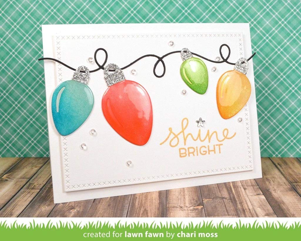 Lawn Fawn Dies - String of Lights (LF1234) | Holiday Card Making & Scrapbooking Supplies | Perfect for Christmas DIY Projects & Handmade Greeting Cards