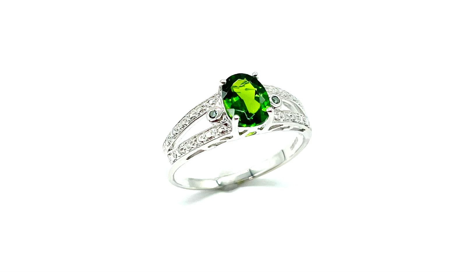 10k White Gold Peridot Ring for Women - Elegant Birthstone Jewelry Gift for August, Anniversary & Special Occasions