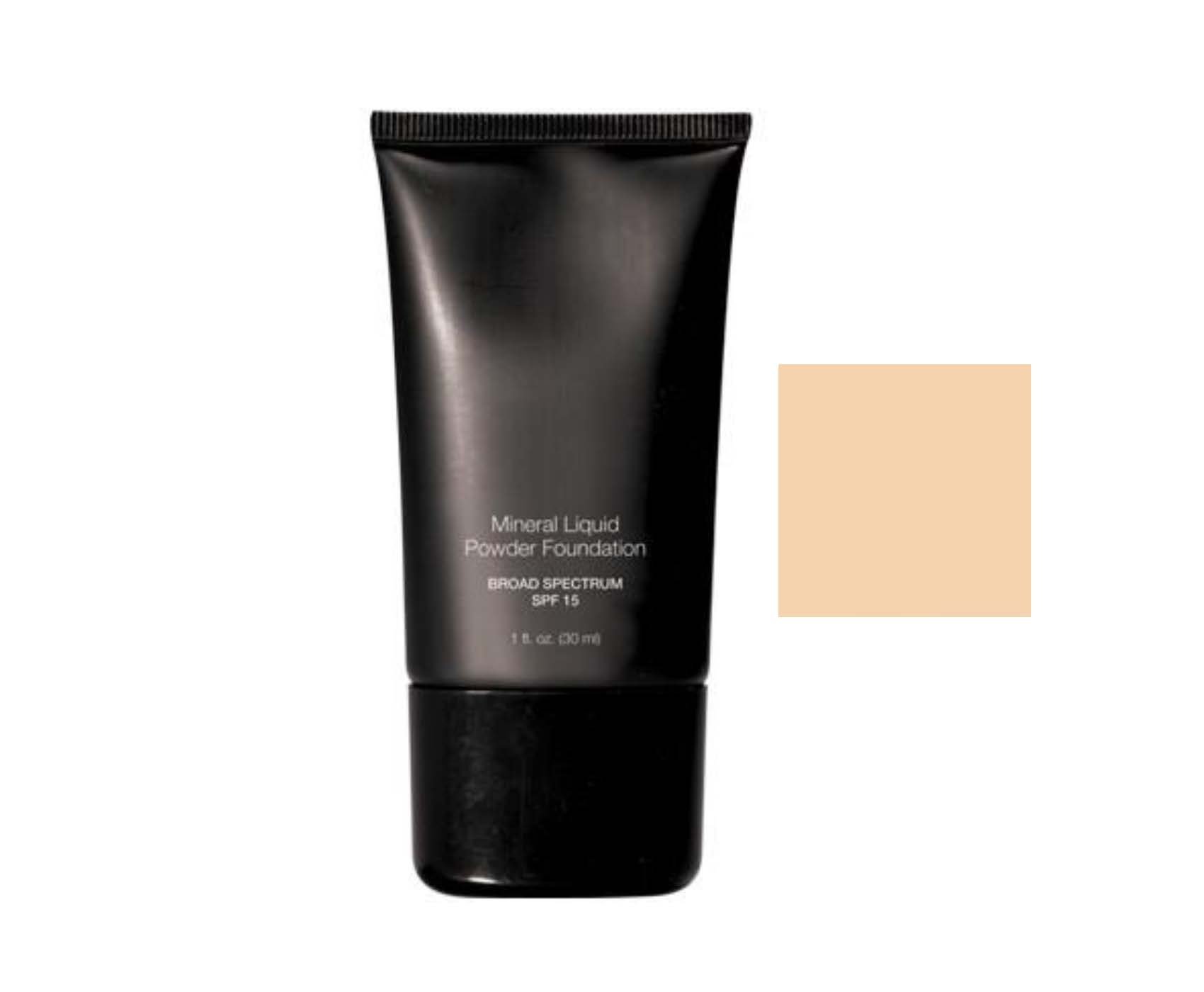 Mineral Liquid Powder Foundation SPF 15 - Linen Shade | Oil-Free, Broad Spectrum Coverage | Perfect for Daily Wear & Natural Makeup Looks