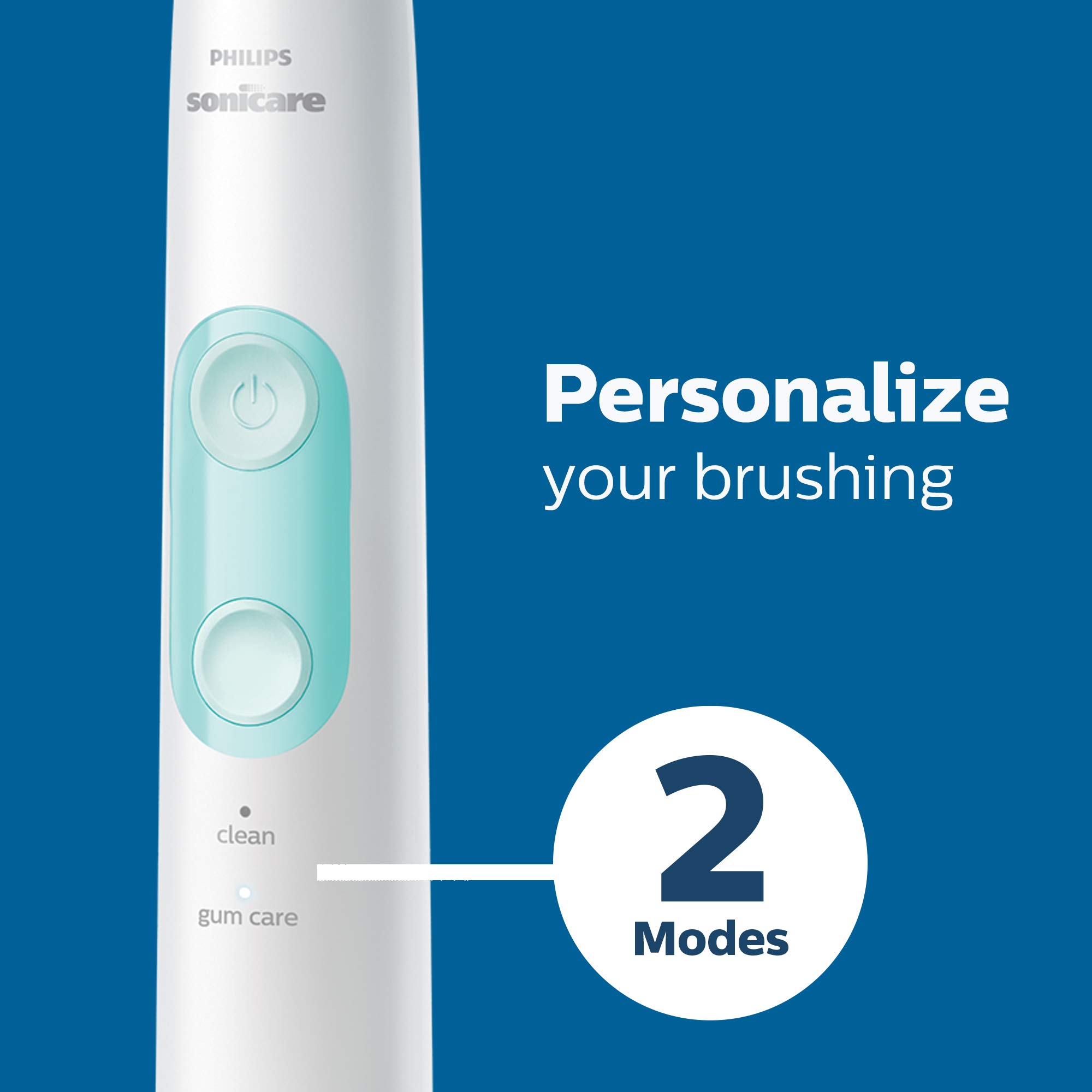 PHILIPS Sonicare 4500 Electric Toothbrush HX6827/11 - Rechargeable Sonic Toothbrush with Pressure Sensor & 2 Brush Heads - Perfect for Travel & Daily Oral Care