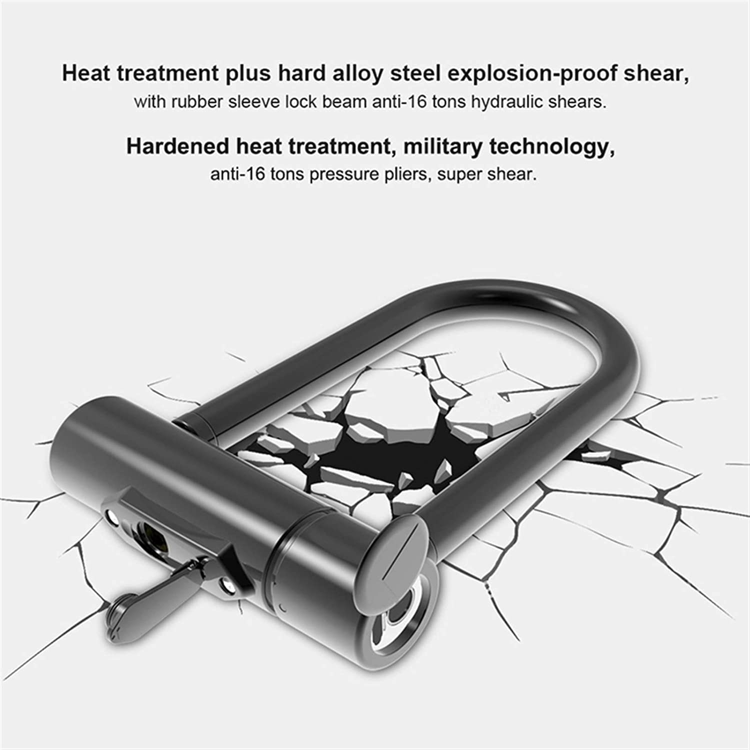 Heavy-Duty Fingerprint Bike U-Lock - USB Rechargeable Electronic Smart Lock for Bicycles, Scooters & Glass Doors - Secure Parking & Home Protection