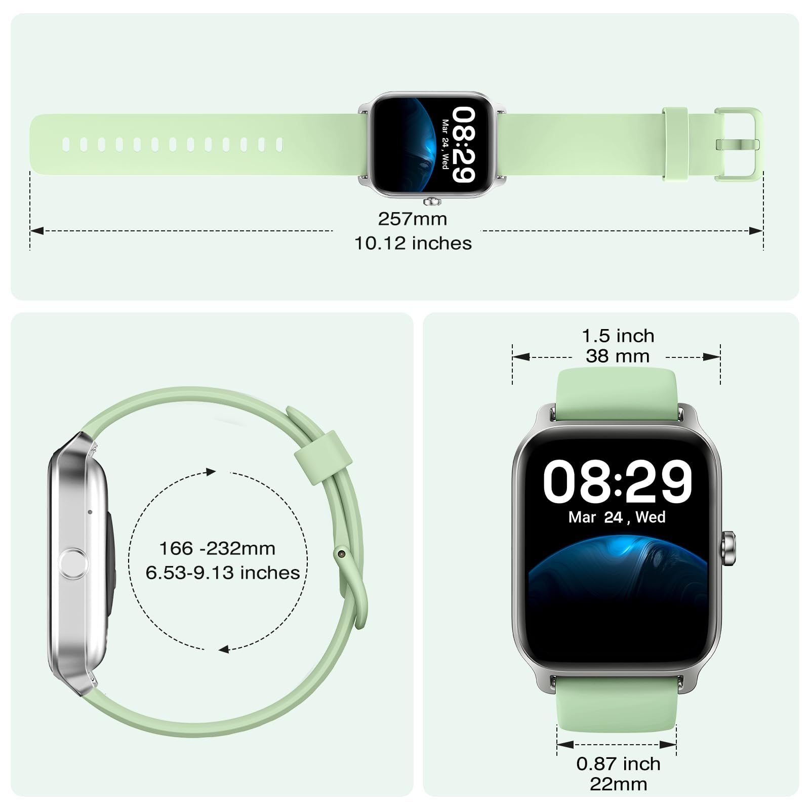 Fitpolo Smart Watch for Men & Women - 1.8