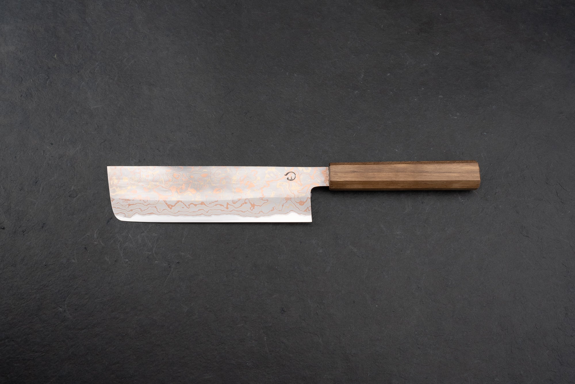 Premium Mutsumi Hinoura V-Toku Rainbow Damascus Nakiri Knife 180mm - Japanese Chef Knife for Slicing Vegetables, Fruits & Herbs - Perfect for Home Cooks & Professional Kitchens