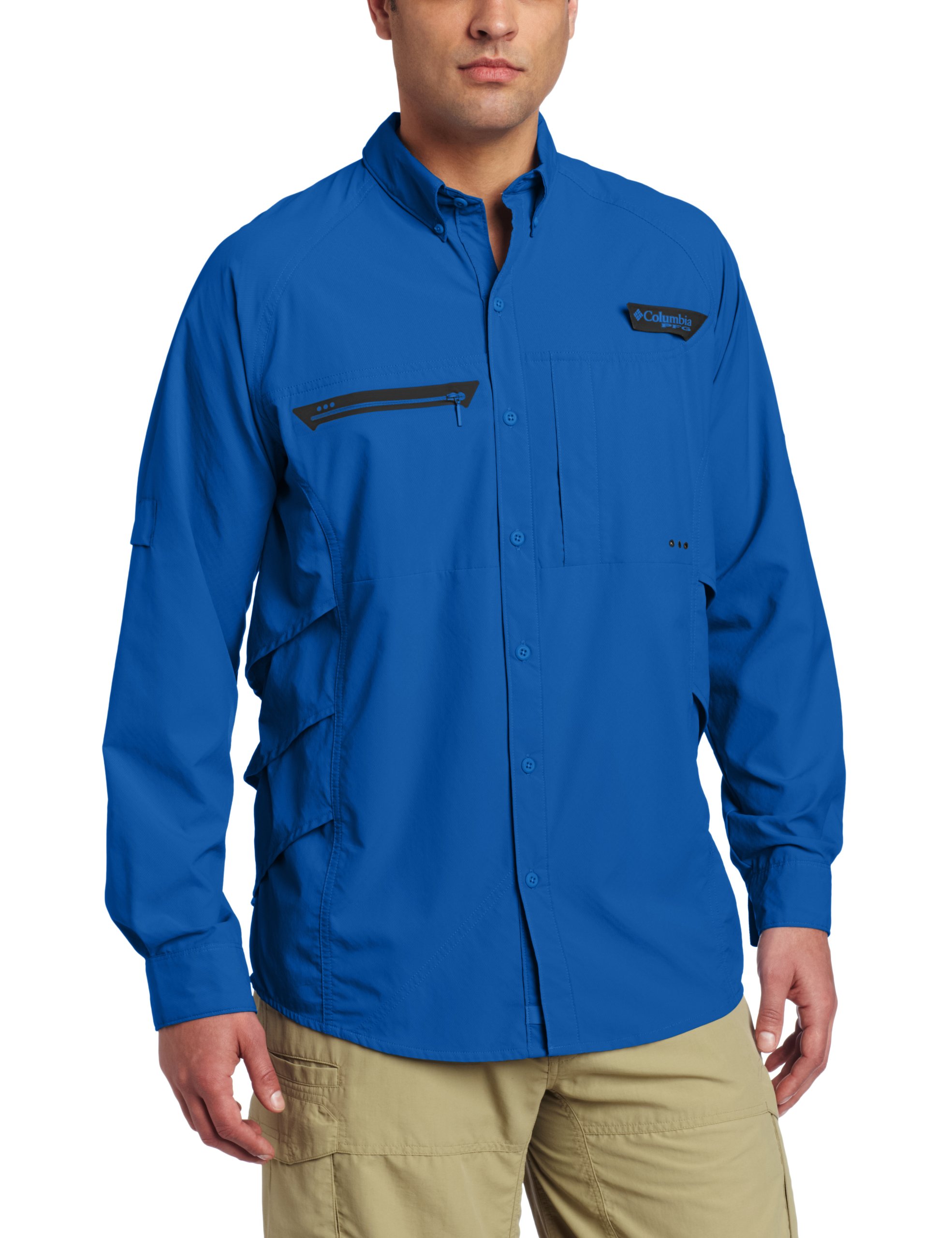 Columbia Men's Airgill Chill Zero Long Sleeve Shirt - UPF 50+ Sun Protection, Moisture-Wicking & Breathable for Hiking, Fishing & Outdoor Activities