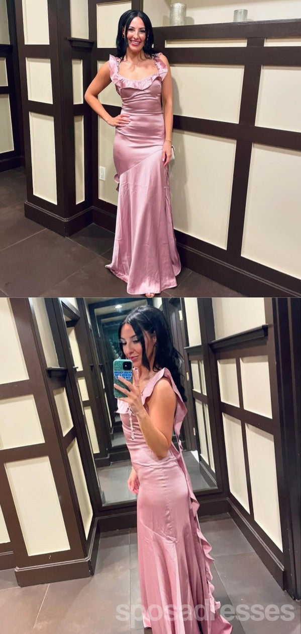 Elegant Dusty Rose Mermaid Maxi Long Prom Dress for Women - Formal Evening Gown for Party, Wedding & Special Occasions | Stunning Floor-Length Ball Gown with Flowy Train - Perfect for Homecoming, Quinceañera & Black Tie Events