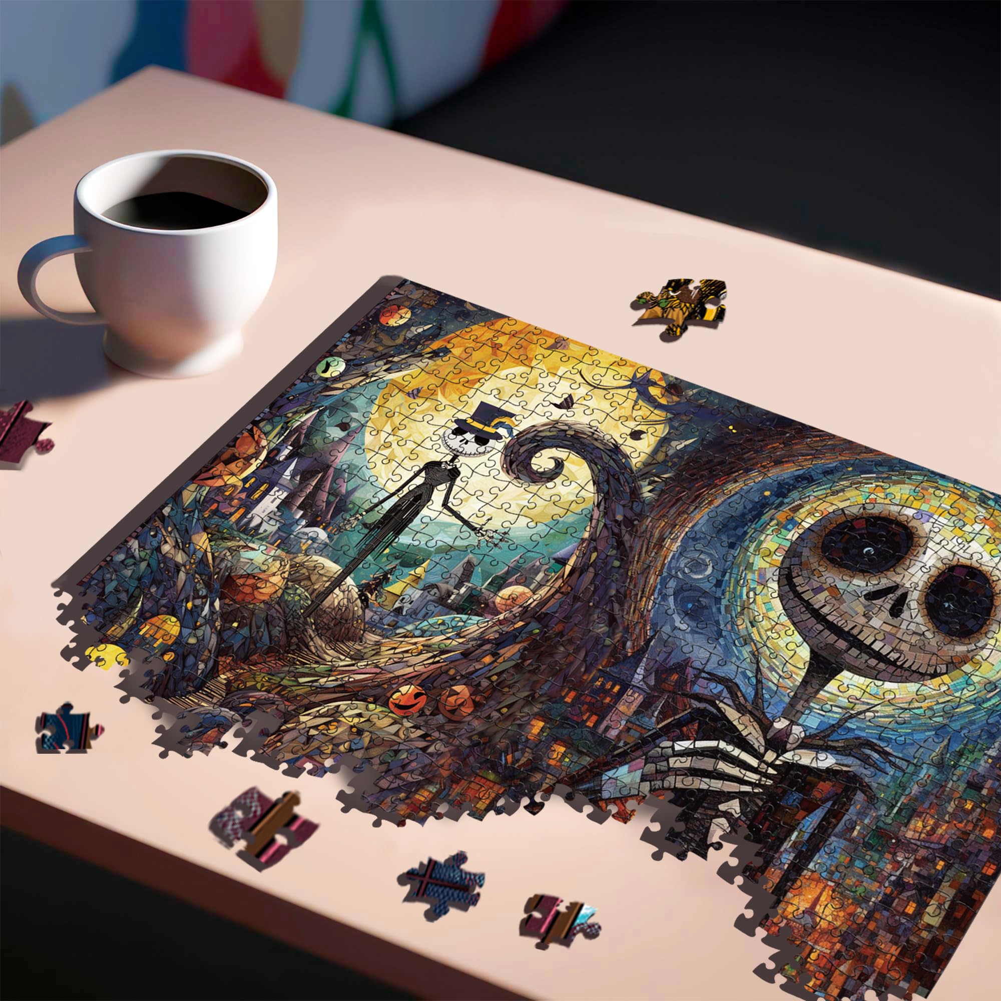 1000 Piece Jigsaw Puzzle for Adults - Skeleton Theme Family Game, Unique Christmas & Birthday Gift for Kids, Teens - Perfect for Home Decor, Halloween Party Supplies & Brain Teaser Activities