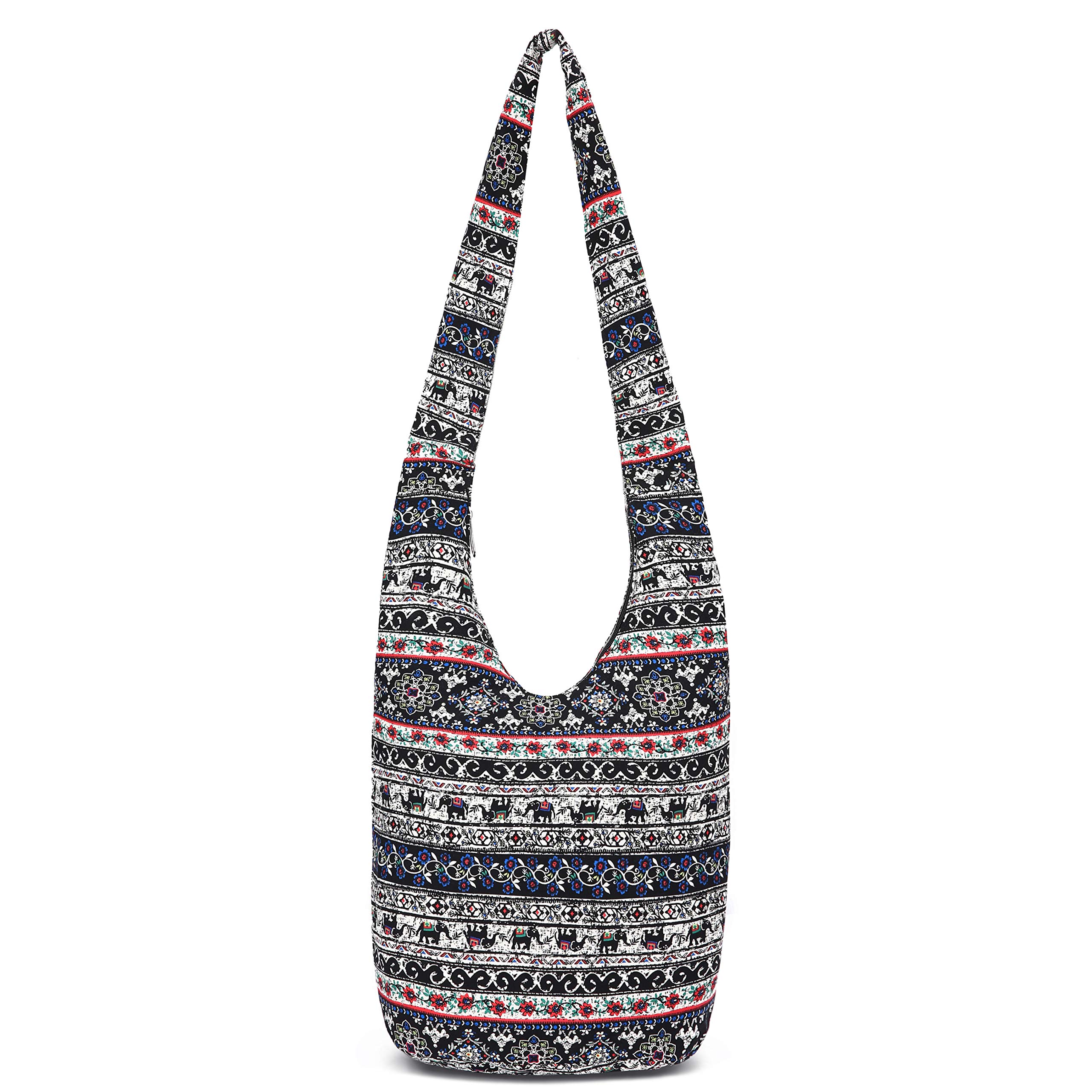 Stylish Women's Canvas Shoulder Bags - Bohemian Crossbody Purse with Animal Print for Everyday Use, Travel & Festival Outfits