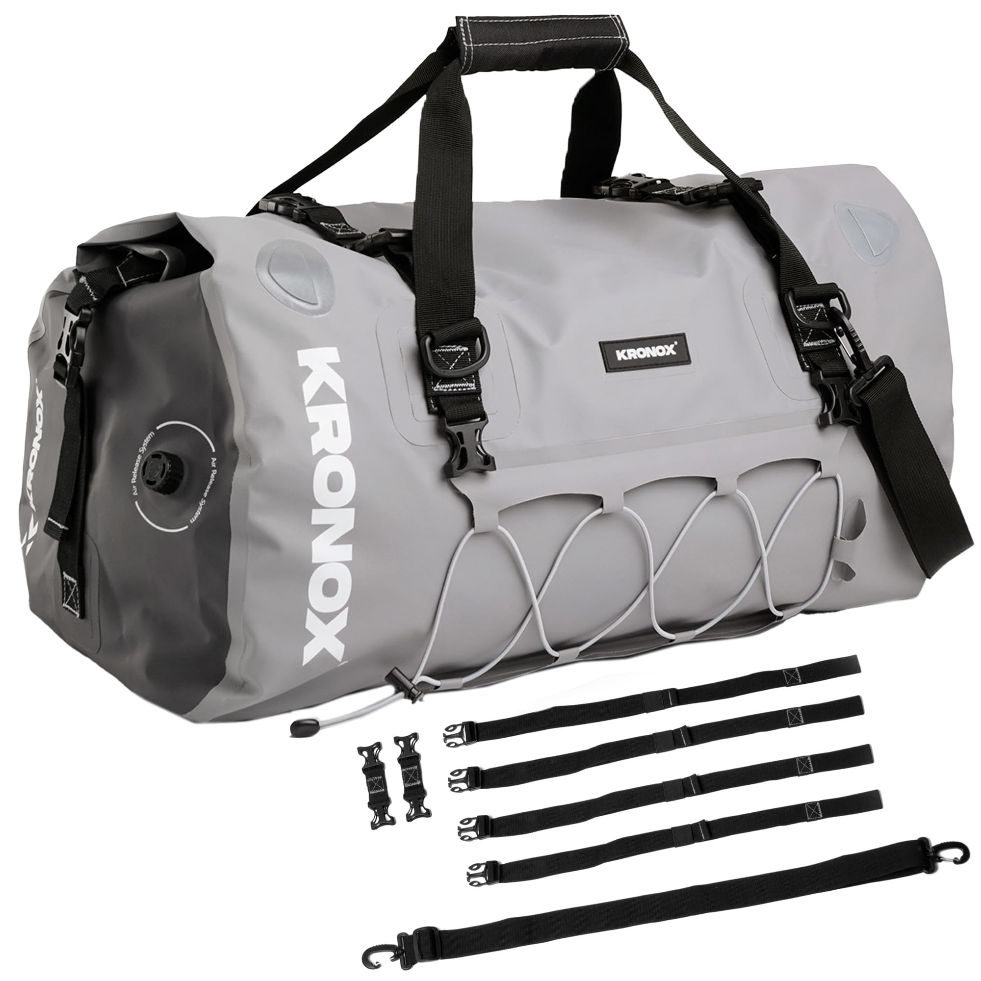 KRONOX Waterproof Motorcycle Duffle Bag - 25L/40L/60L Travel Luggage, Dry Gear Bag for Back Seat, Tail & Rack - Perfect for Camping, Commuting & Adventure Rides