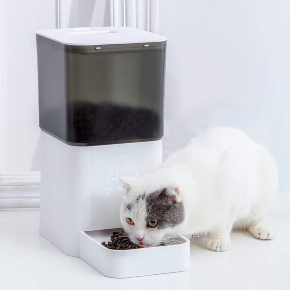 Automatic Cat Feeder with Timer - 6.5L Smart Pet Food Dispenser for Dogs & Cats, Programmable Portion Control, Touch Screen for 1-5 Meals Daily - Perfect for Small & Medium Pets While Traveling or at Work