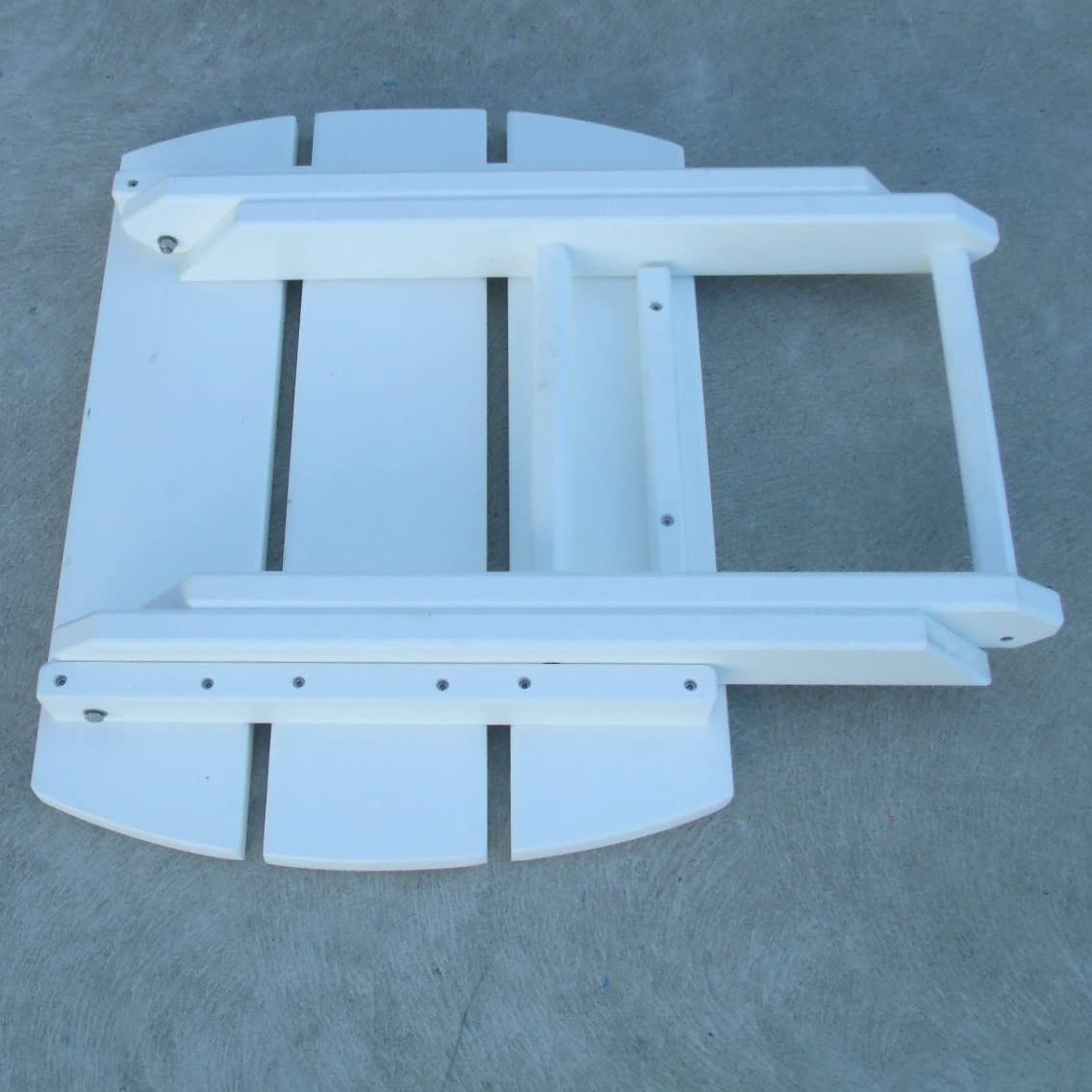 Folding End Table - Lightweight Poly Furniture for Patio, Deck, or Indoor Use - Bright White - Space Saving Design - Easy to Carry & Store