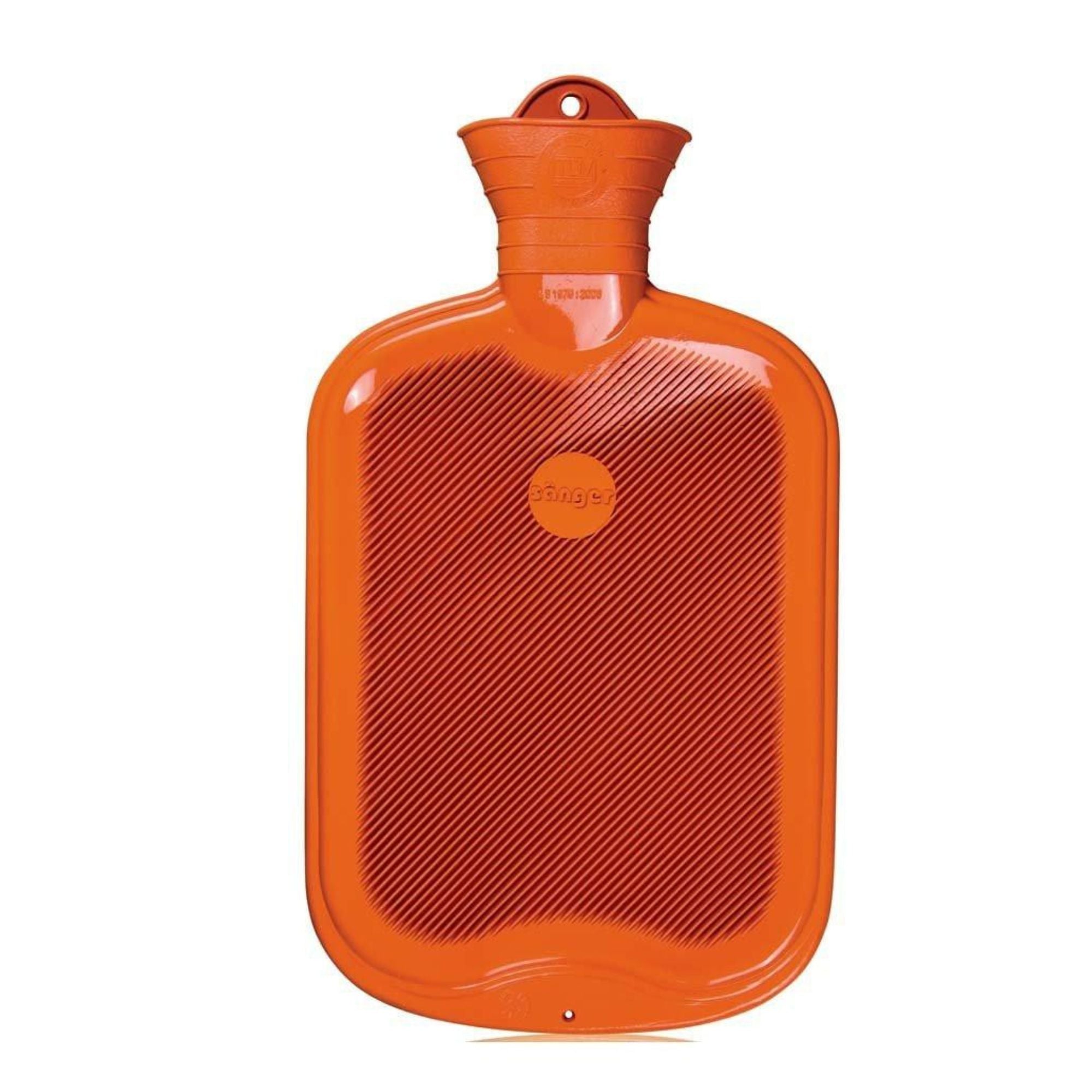 2 Liter Orange Hot Water Bottle for Pain Relief - Long Lasting Warmth for Cramps, Back Pain & Cold Nights - BPA Free Rubber Hot Water Bag for Adults & Kids