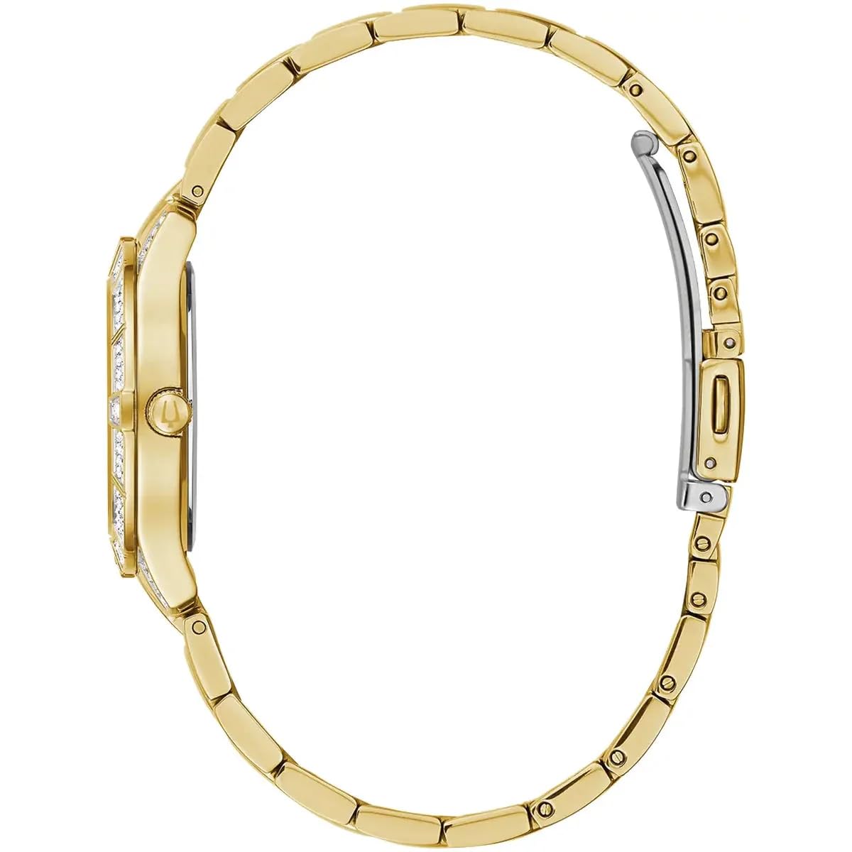 Bulova Ladies' Crystal Phantom Quartz Watch with Mother-of-Pearl Dial & Small Second Hand - Elegant Dress Watch for Women, Perfect for Office, Party & Special Occasions
