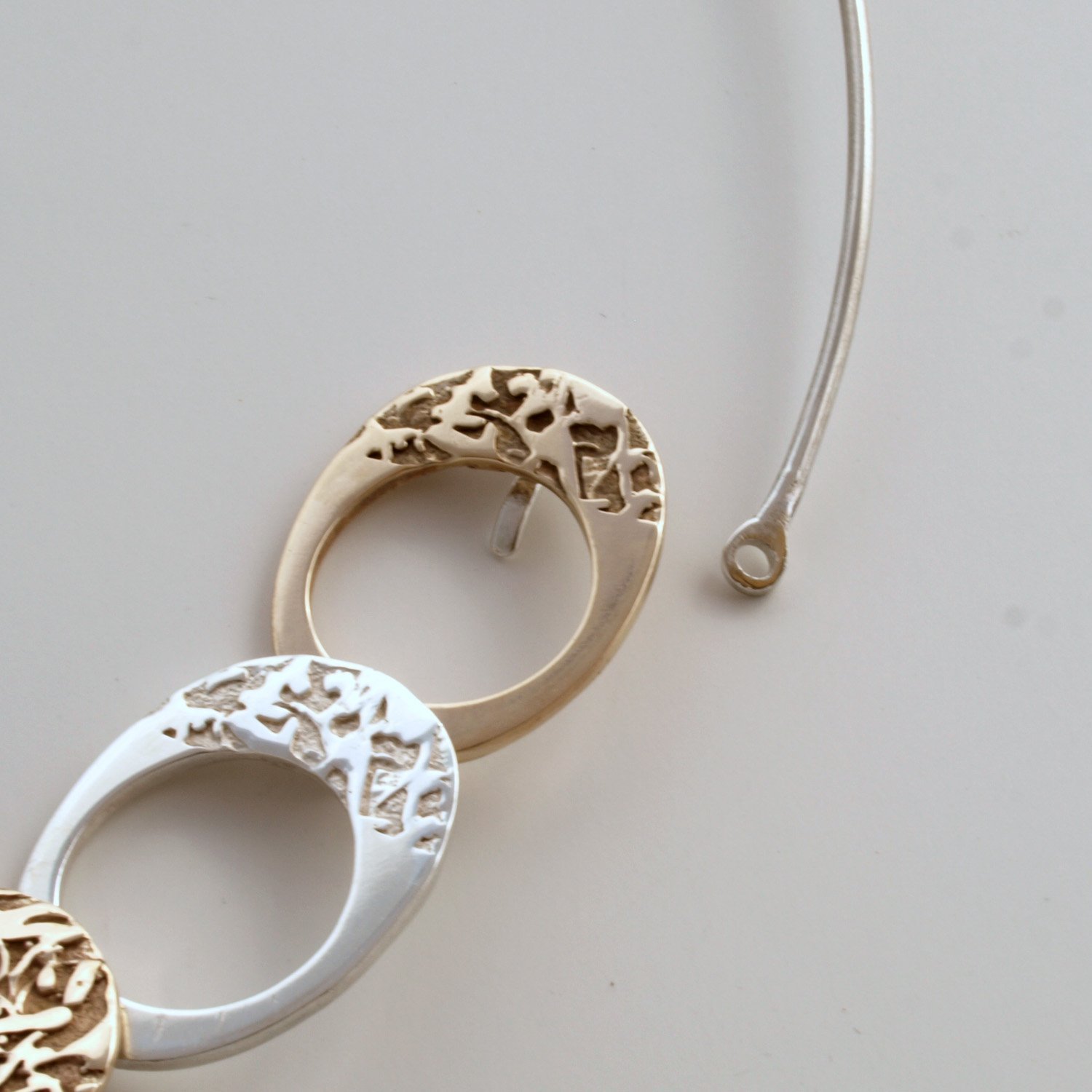 Elegant Sterling Silver & Bronze Egg Necklace - Perfect for Easter Gifts, Birthdays & Everyday Jewelry