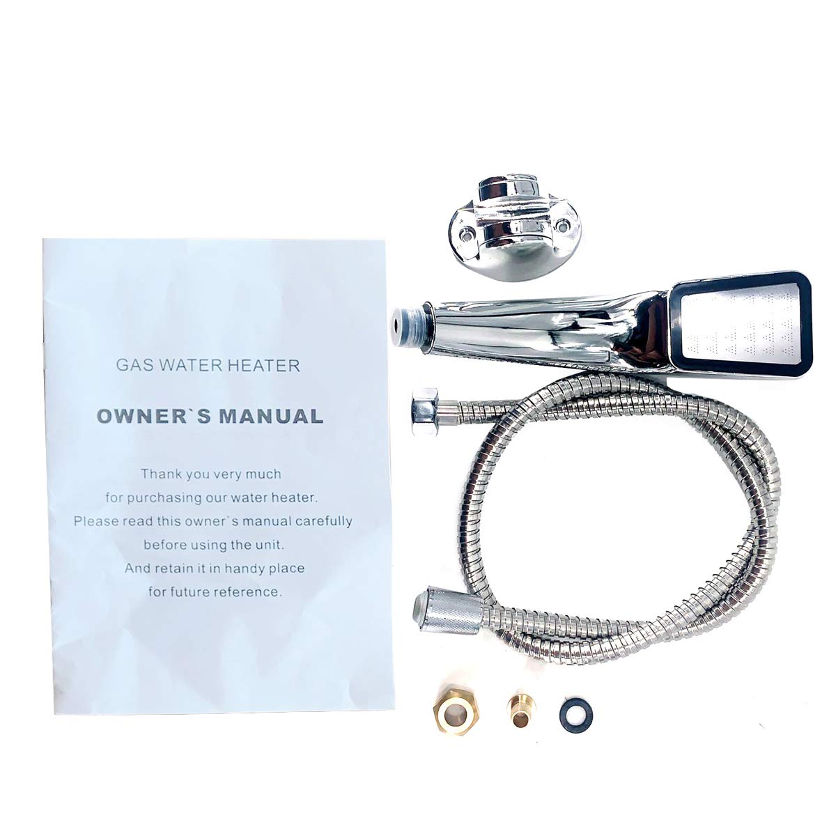 Portable 8L 16KW Propane Gas Tankless Water Heater for Camping & Outdoor Showers - Instant Hot Water On Demand - Perfect for RV, Hiking, Beach & Off-Grid Living (Silver)