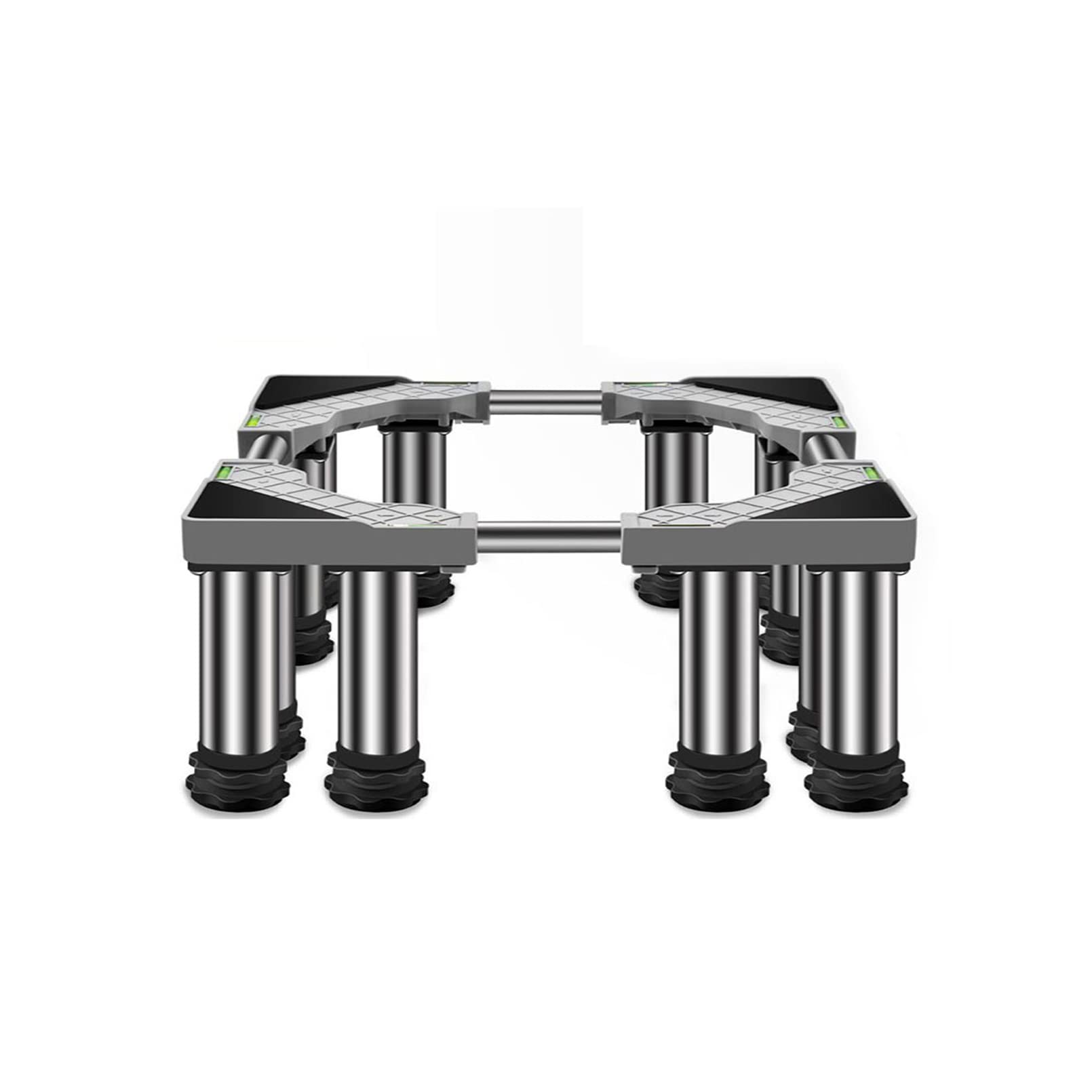 **Heavy-Duty Adjustable Appliance Pedestal Stand for Washing Machine, Dryer, Refrigerator, Dishwasher & Vertical AC - 5.5-6.7 Inches Height, 12 Legs (Grey) - Perfect for Laundry Room, Kitchen & Basement Organization**