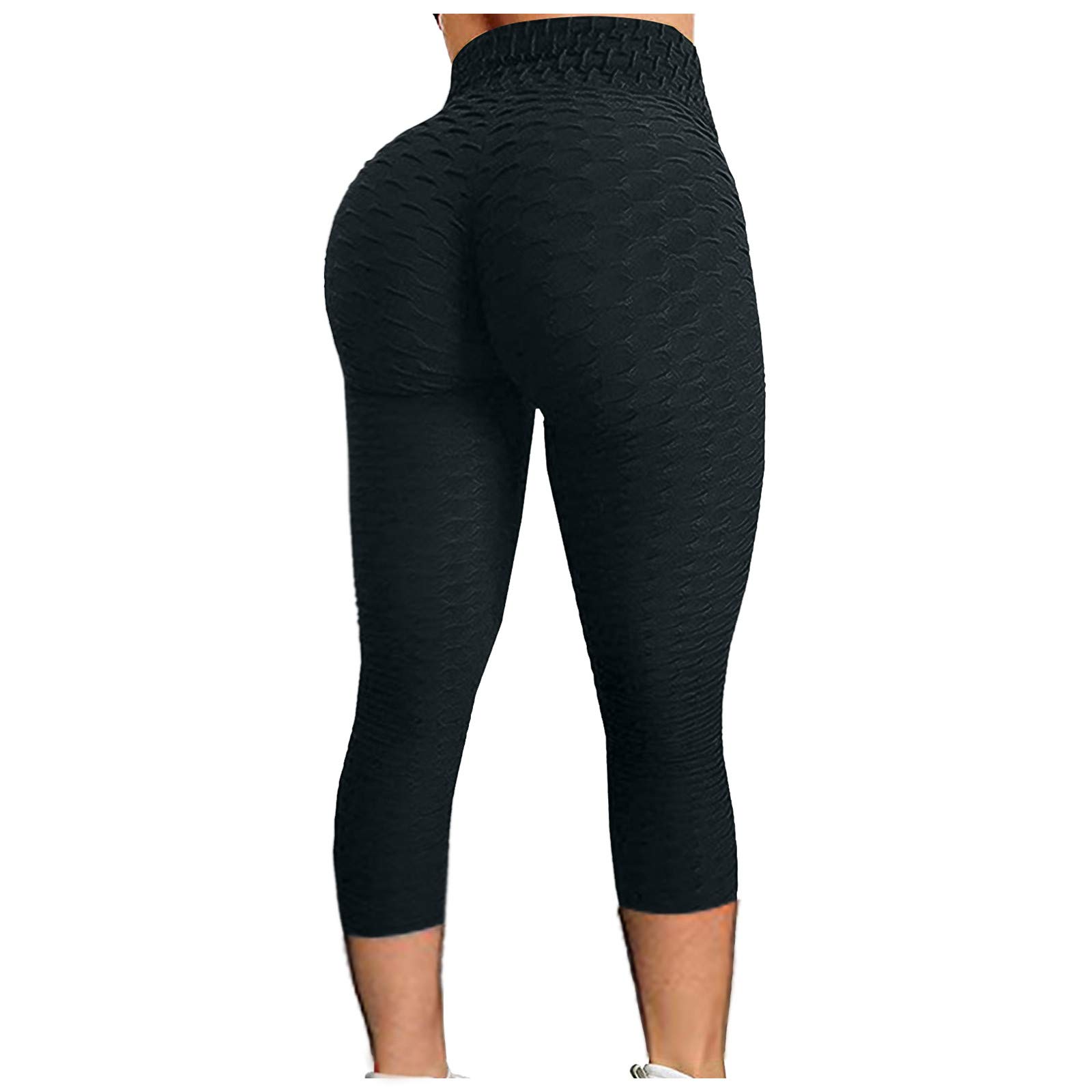 POTO Women's Butt Lifting Yoga Pants - High Waisted Tummy Control Workout Leggings with Ruched Booty Design for Gym, Running & Casual Wear