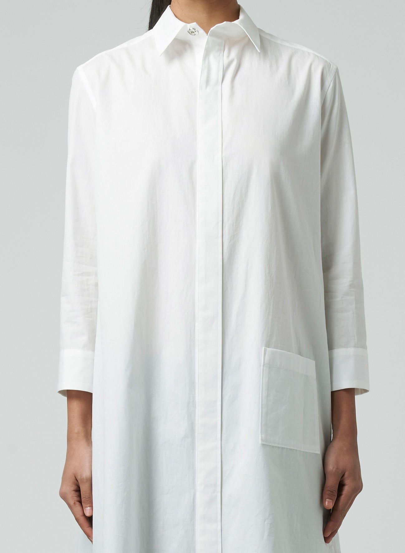 Stylish Cotton Broadcloth Balloon Silhouette Shirt Dress with Box Pocket - Perfect for Casual Outings, Office Wear & Summer Fashion