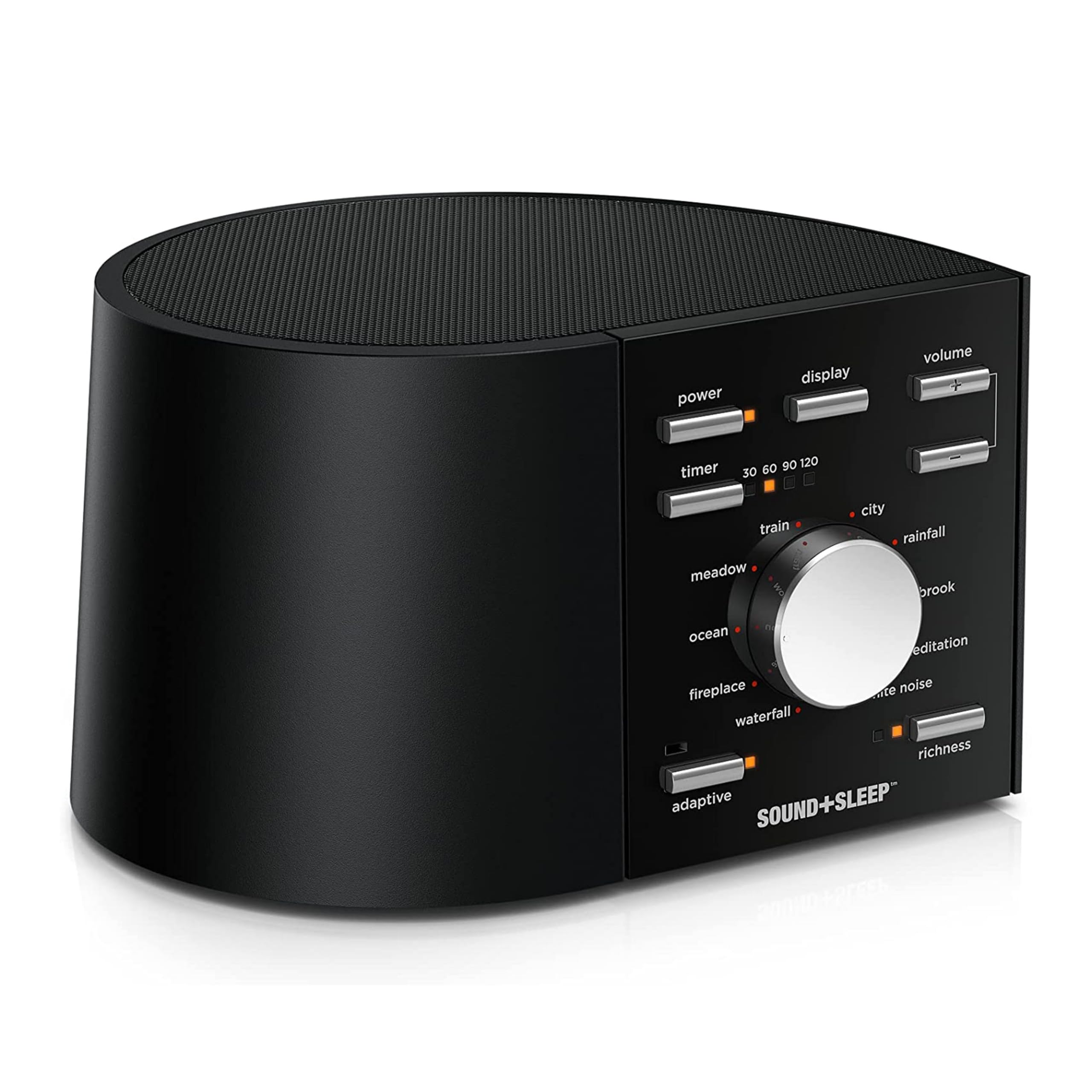 Premium Sound+Sleep High Fidelity White Noise Machine - 30 Non-Looping Natural Sounds & Sleep Timer for Adults & Babies - Perfect for Nursery, Office, Travel & Meditation