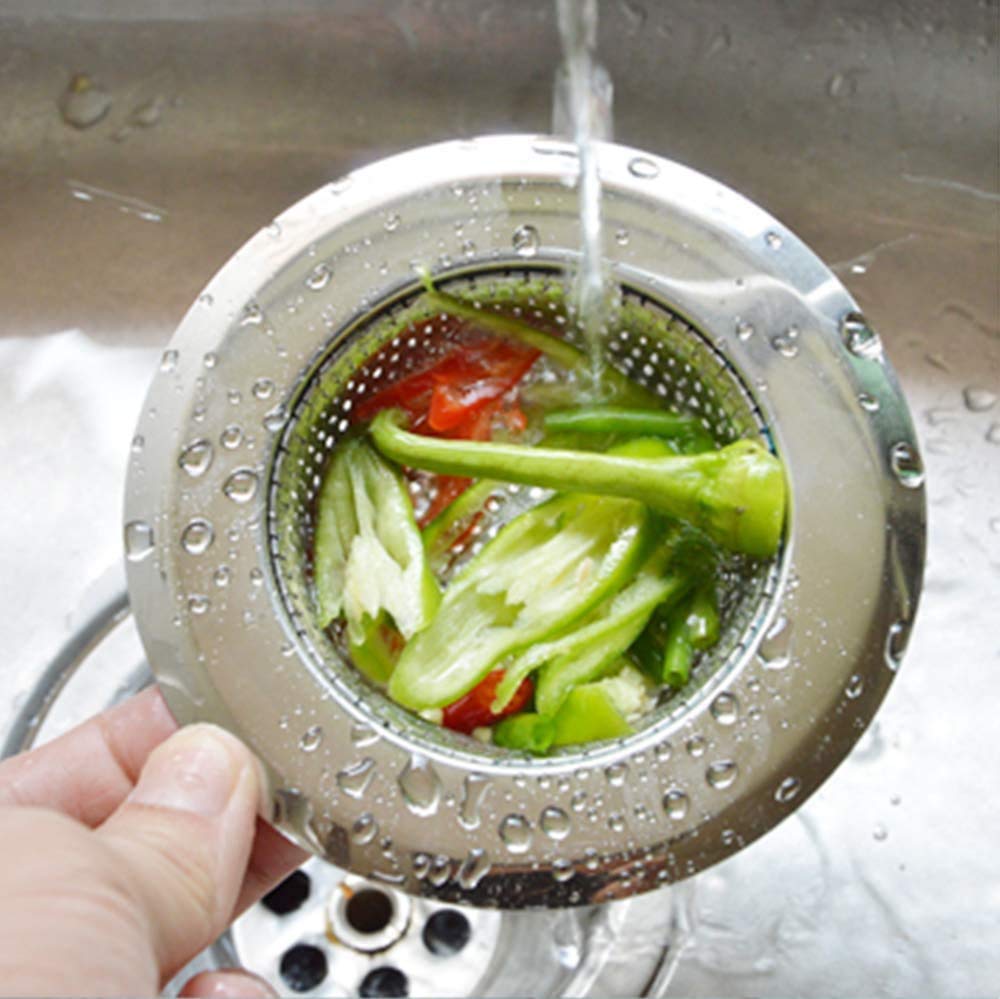 4 Pack Stainless Steel Kitchen Sink Drain Strainer - 4.5 Inch Food Catcher Basket with Fine Mesh for Kitchen, Bathroom & Lavatory Sinks - Prevents Clogs & Catches Hair - Perfect for Home, Restaurant & Commercial Use