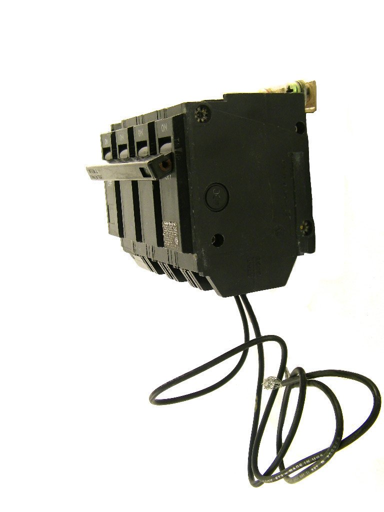 GE THQB32040ST1 40 Amp 3-Pole Bolt-On Circuit Breaker with Shunt Trip - Industrial & Commercial Electrical Panel Protection for Factories, Warehouses, and Data Centers